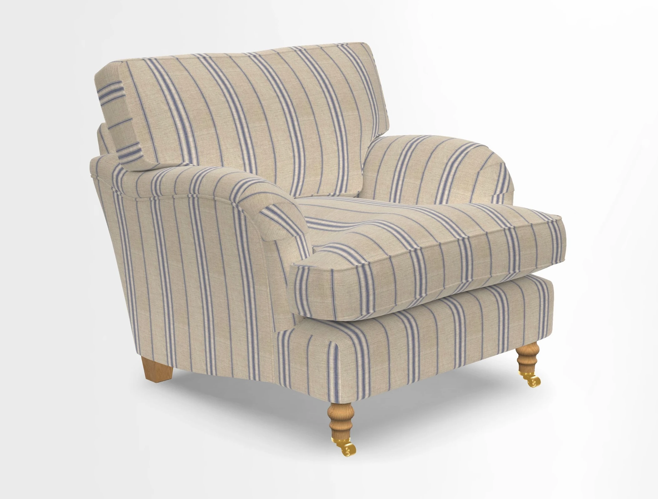 Alwinton chair in Linwood Tango Velvet Sapphire