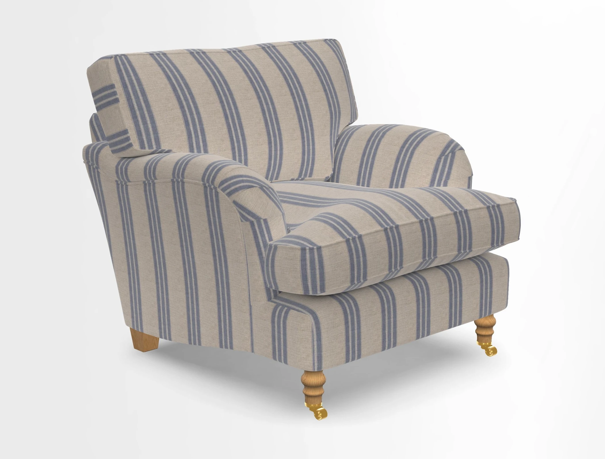 Alwinton chair in Linwood Tango Velvet Sapphire