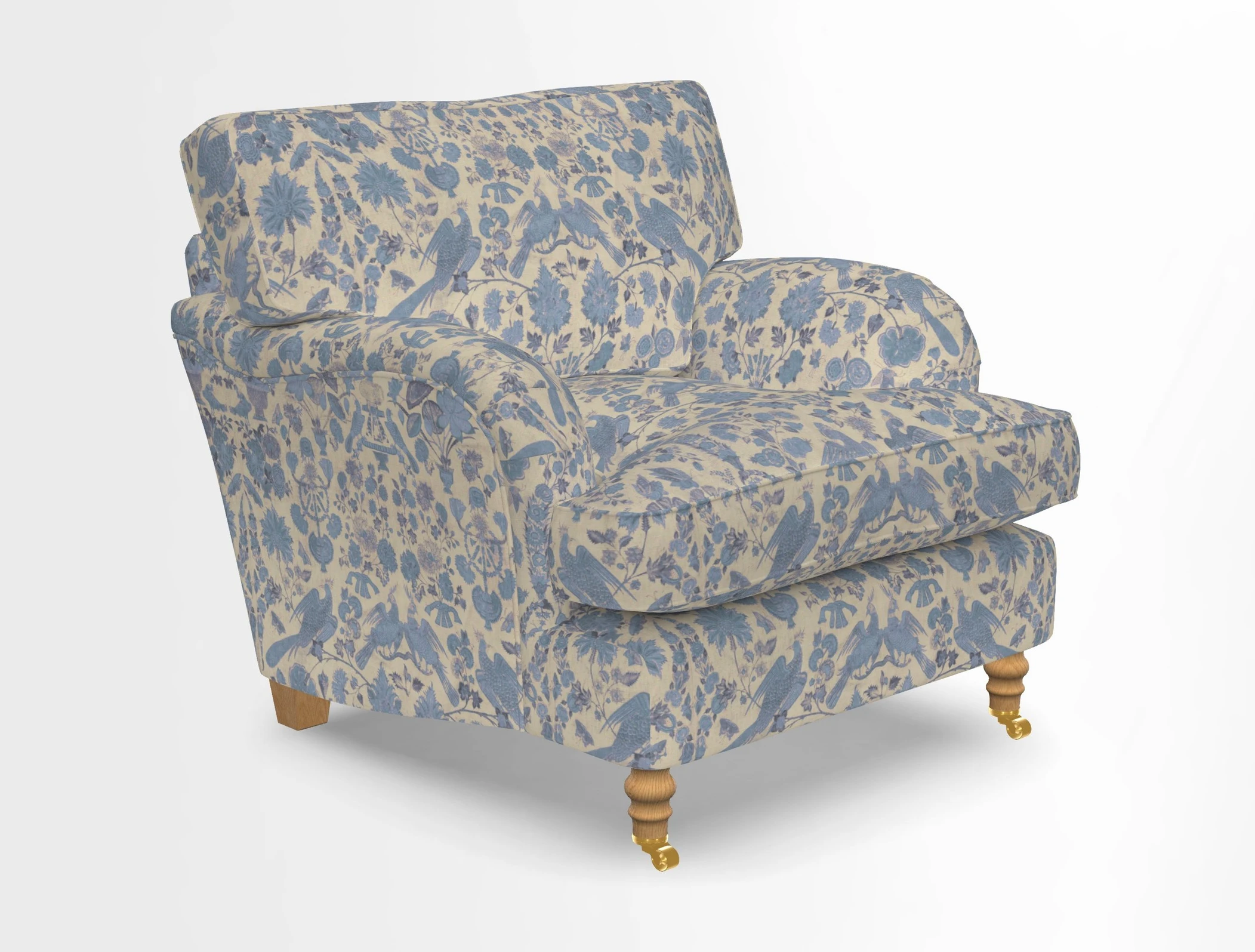 Alwinton chair in Linwood Tango Velvet Sapphire
