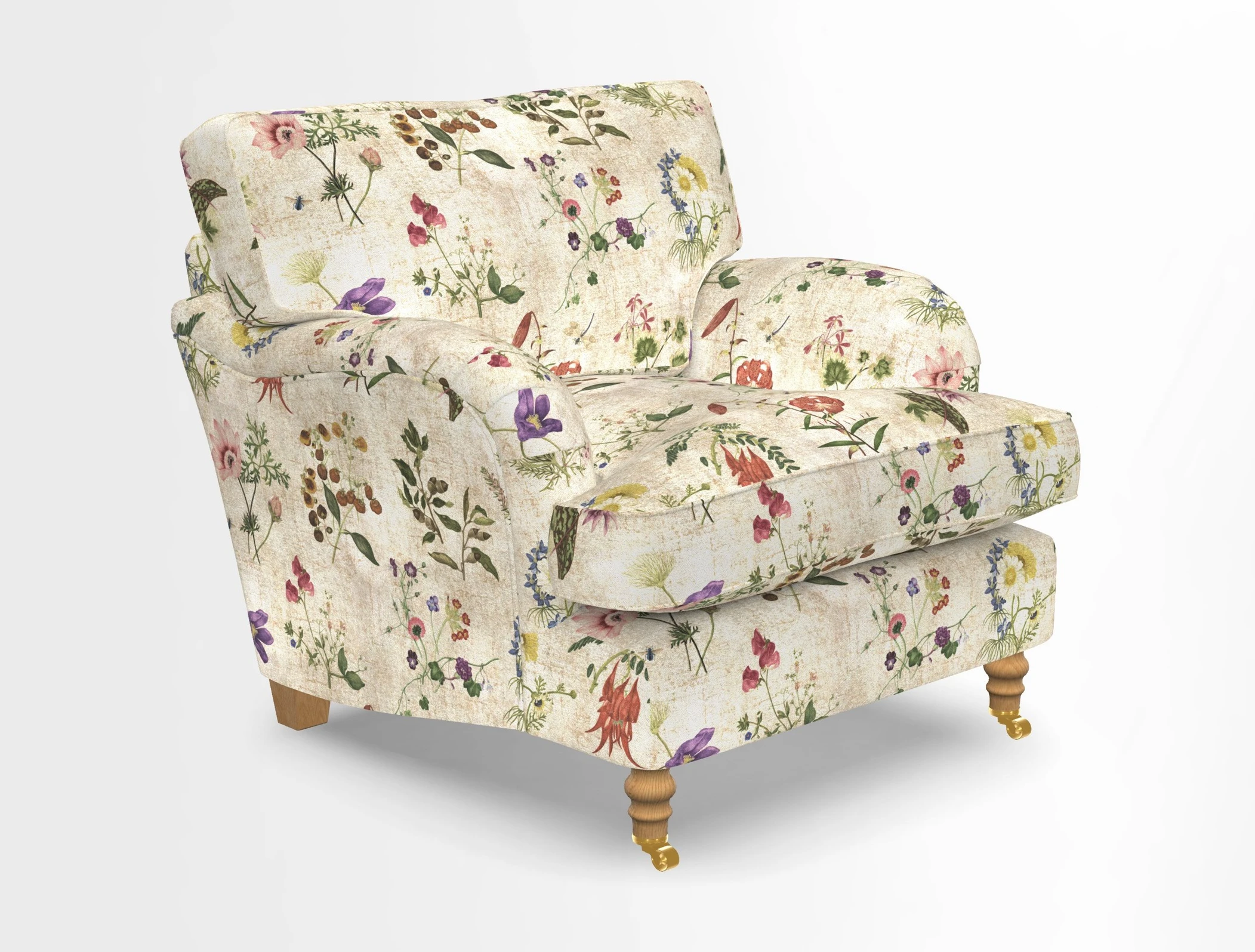 Alwinton chair in Linwood Tango Velvet Sapphire