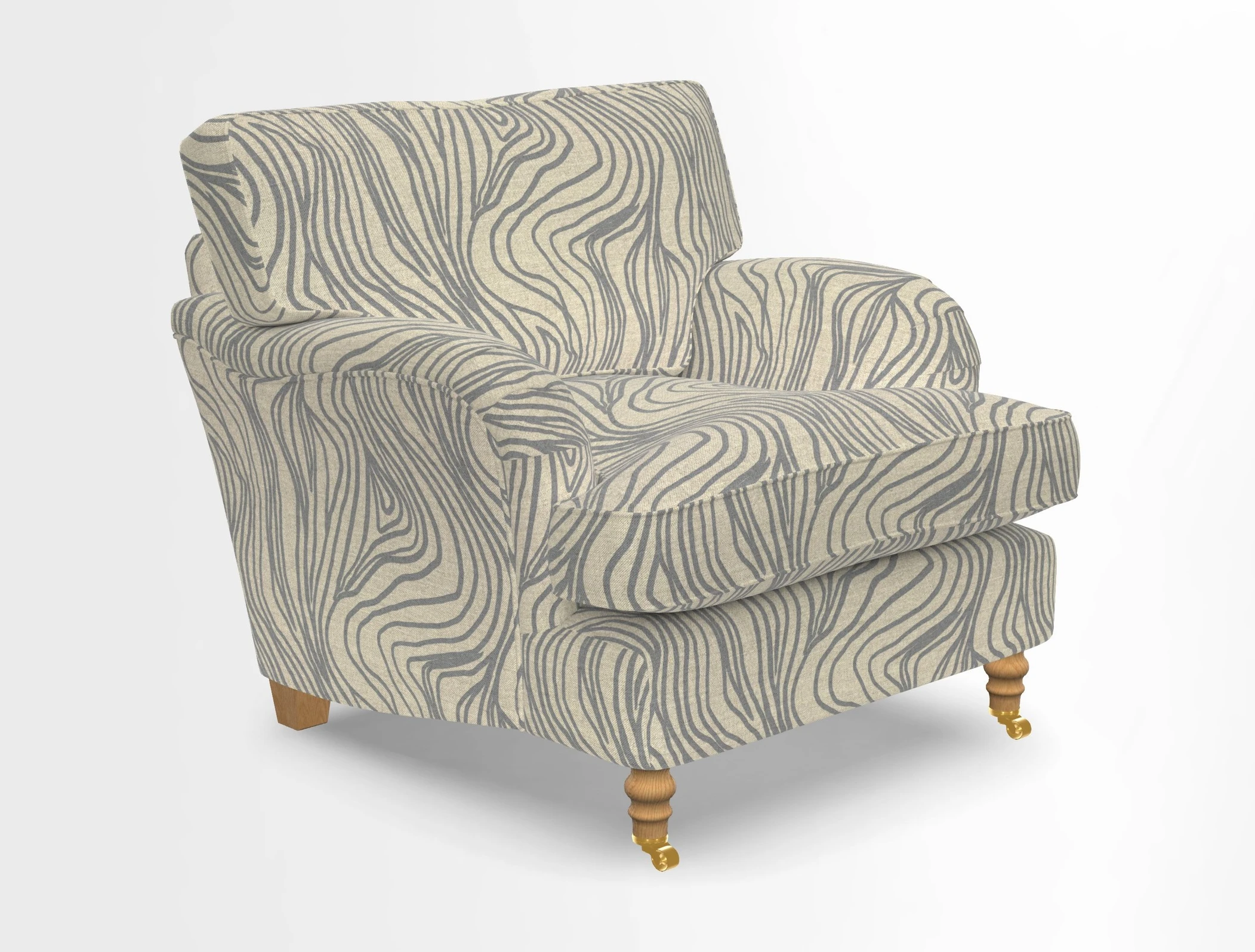 Alwinton chair in Linwood Tango Velvet Sapphire
