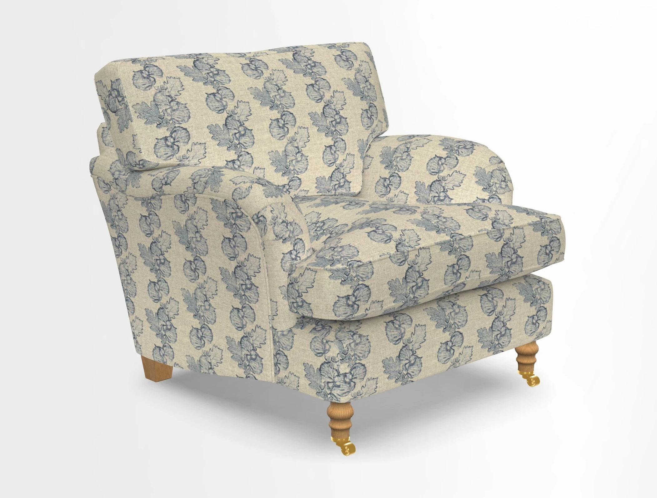 Alwinton chair in Linwood Tango Velvet Sapphire