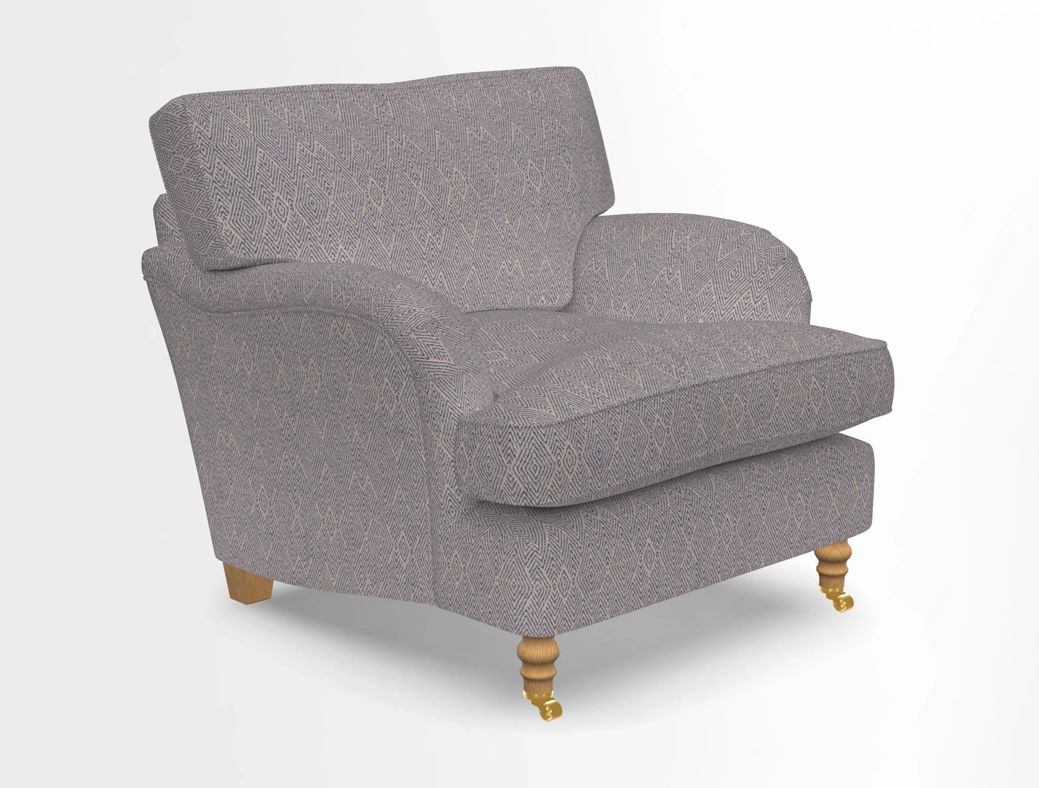 Alwinton chair in Linwood Tango Velvet Sapphire