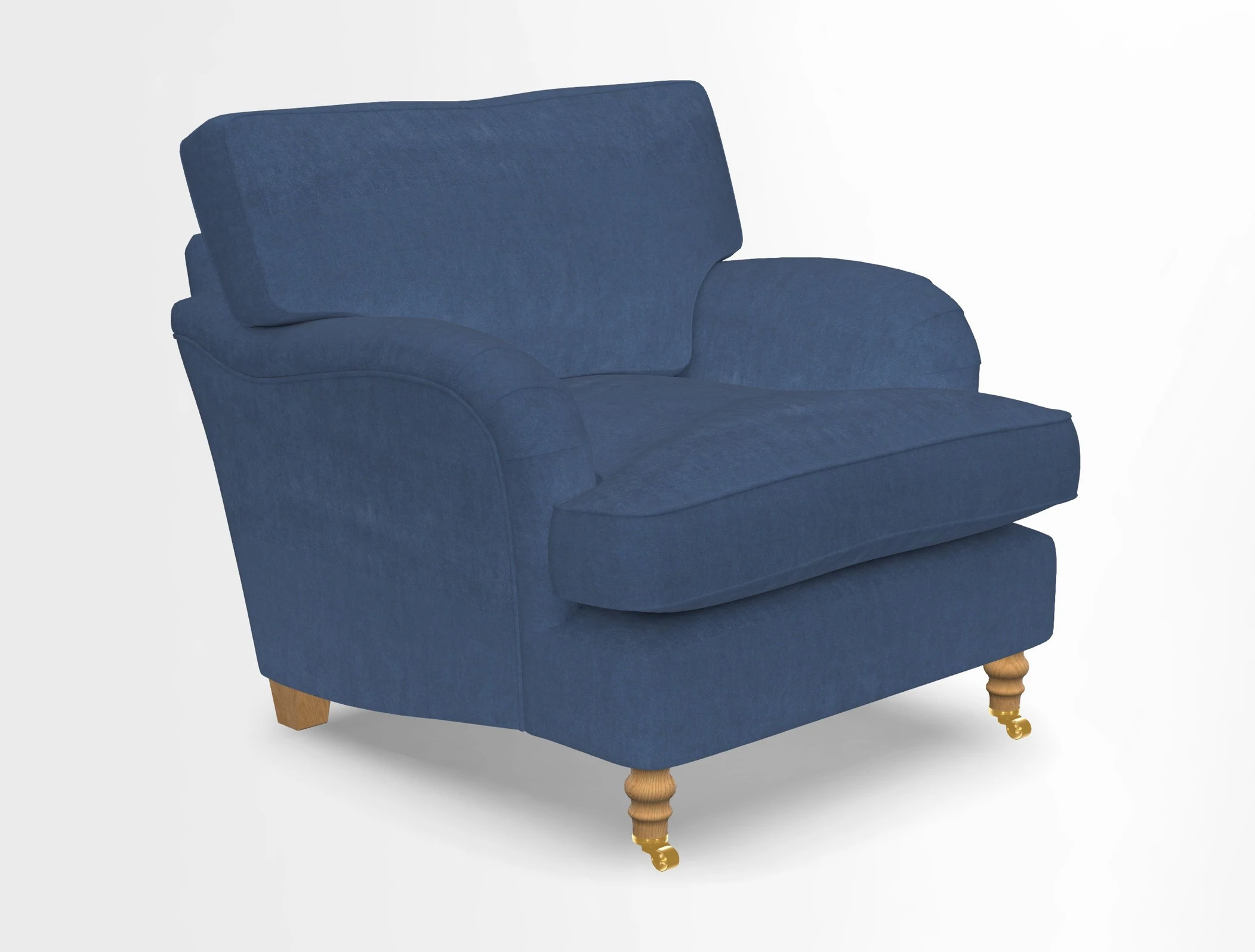 Alwinton chair in Linwood Tango Velvet Sapphire