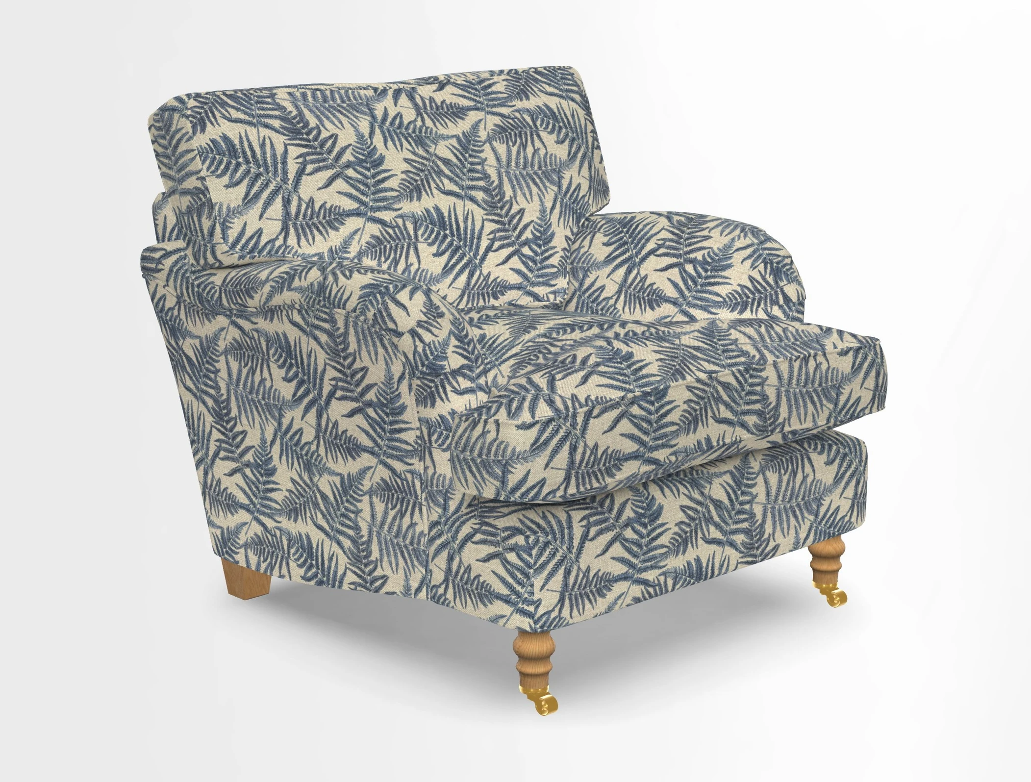 Alwinton chair in Linwood Tango Velvet Sapphire
