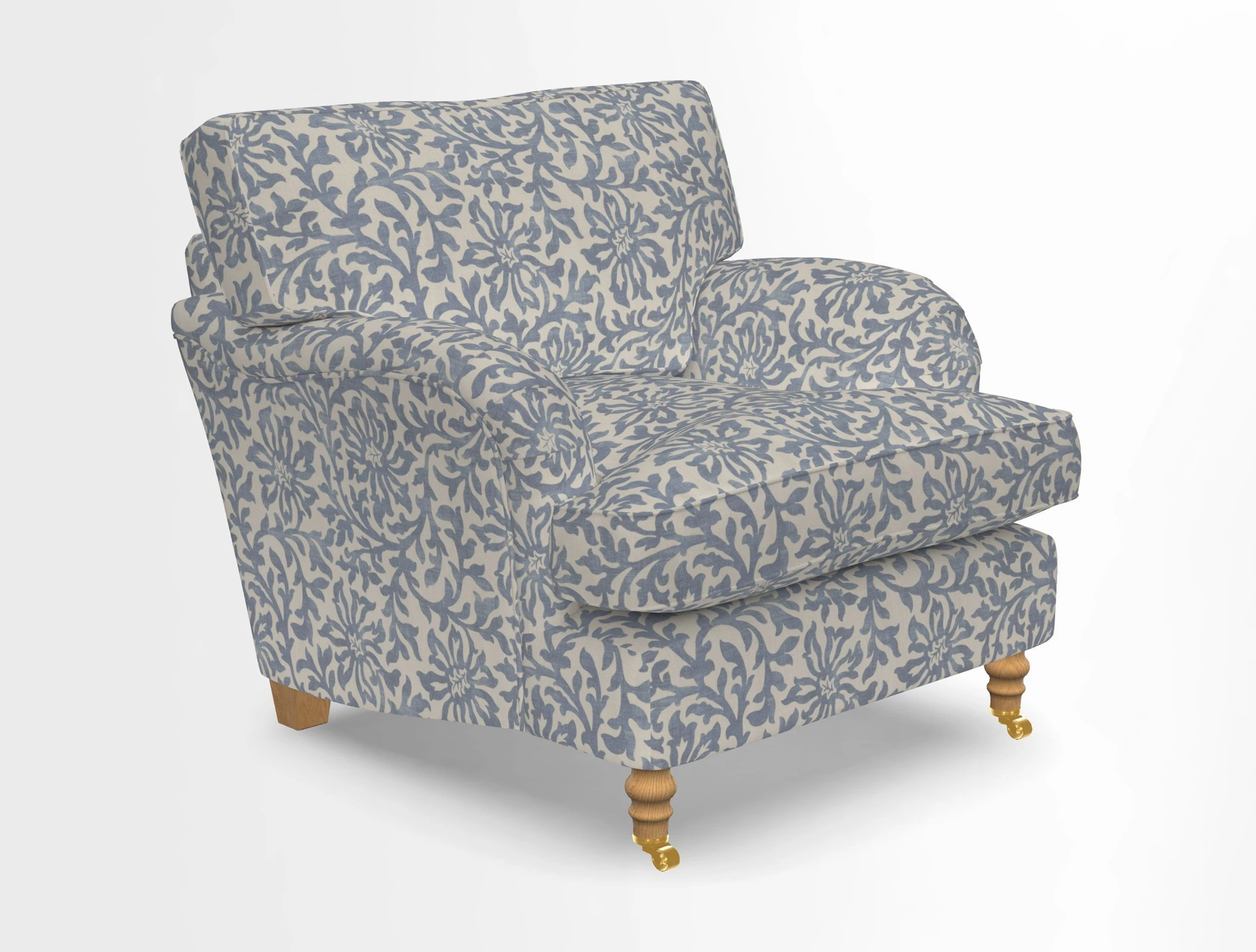 Alwinton chair in Linwood Tango Velvet Sapphire