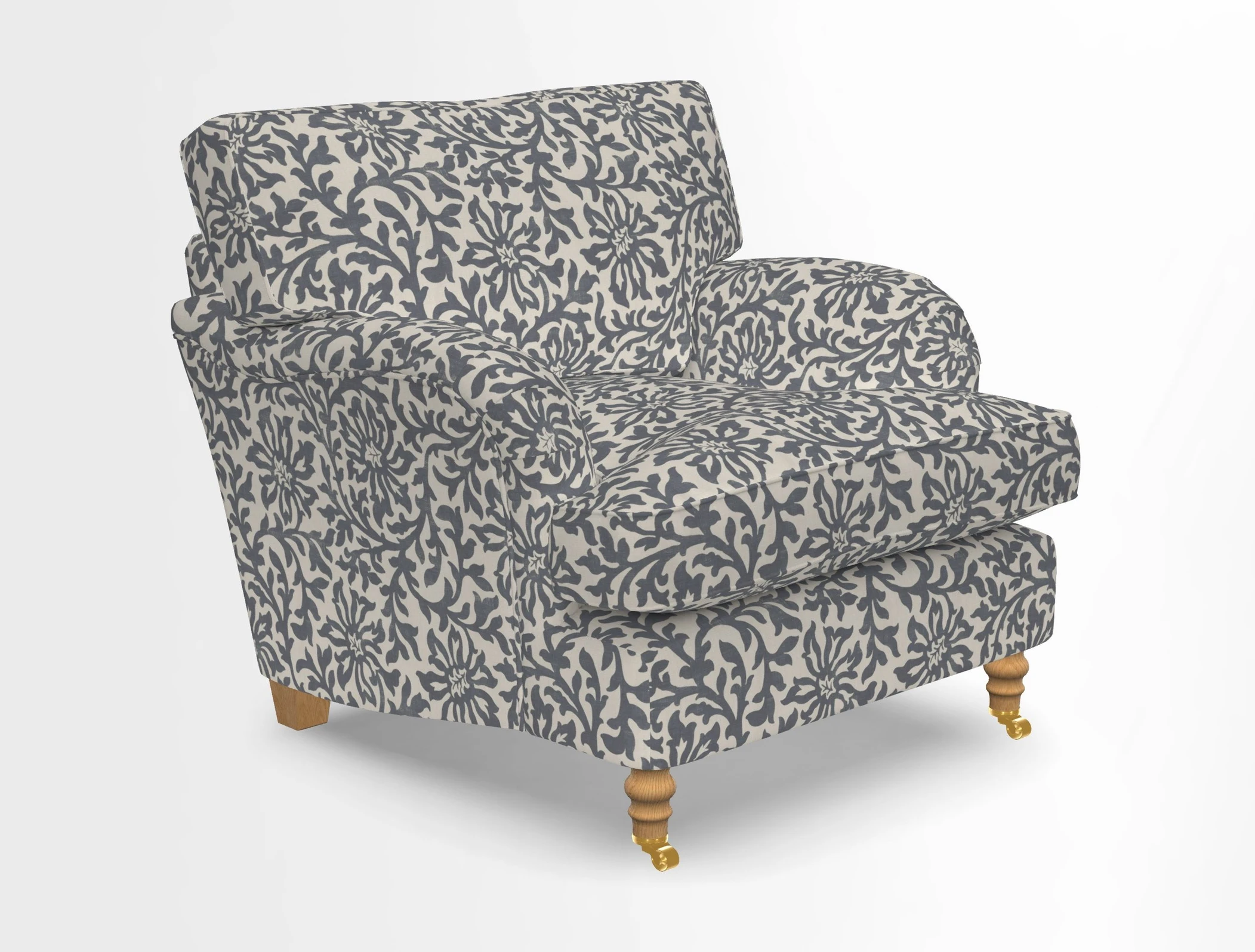 Alwinton chair in Linwood Tango Velvet Sapphire