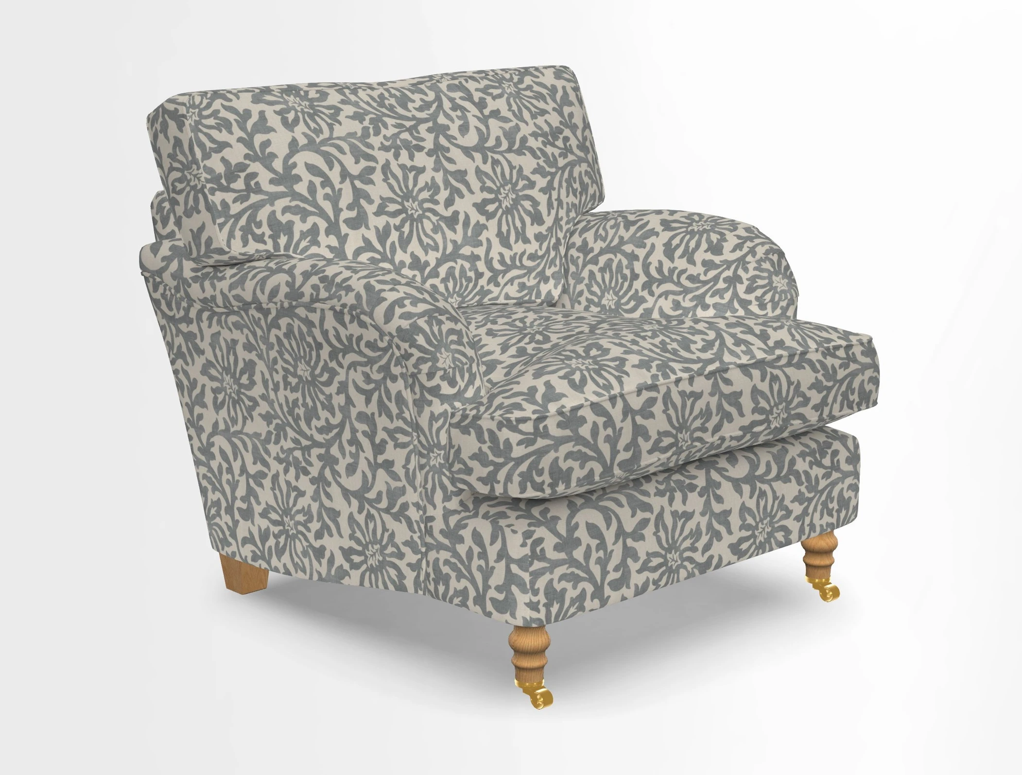 Alwinton chair in Linwood Tango Velvet Sapphire
