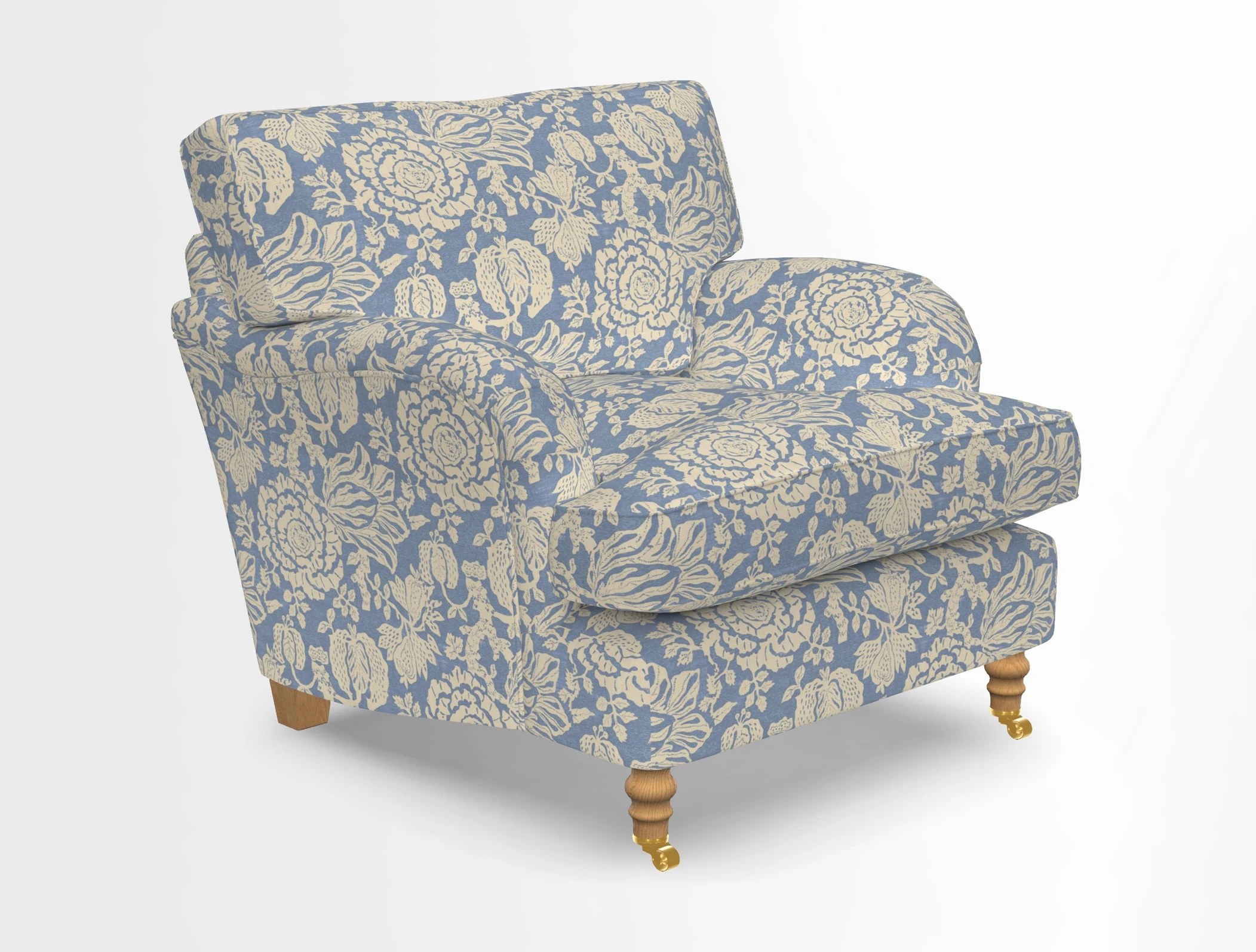 Alwinton chair in Linwood Tango Velvet Sapphire