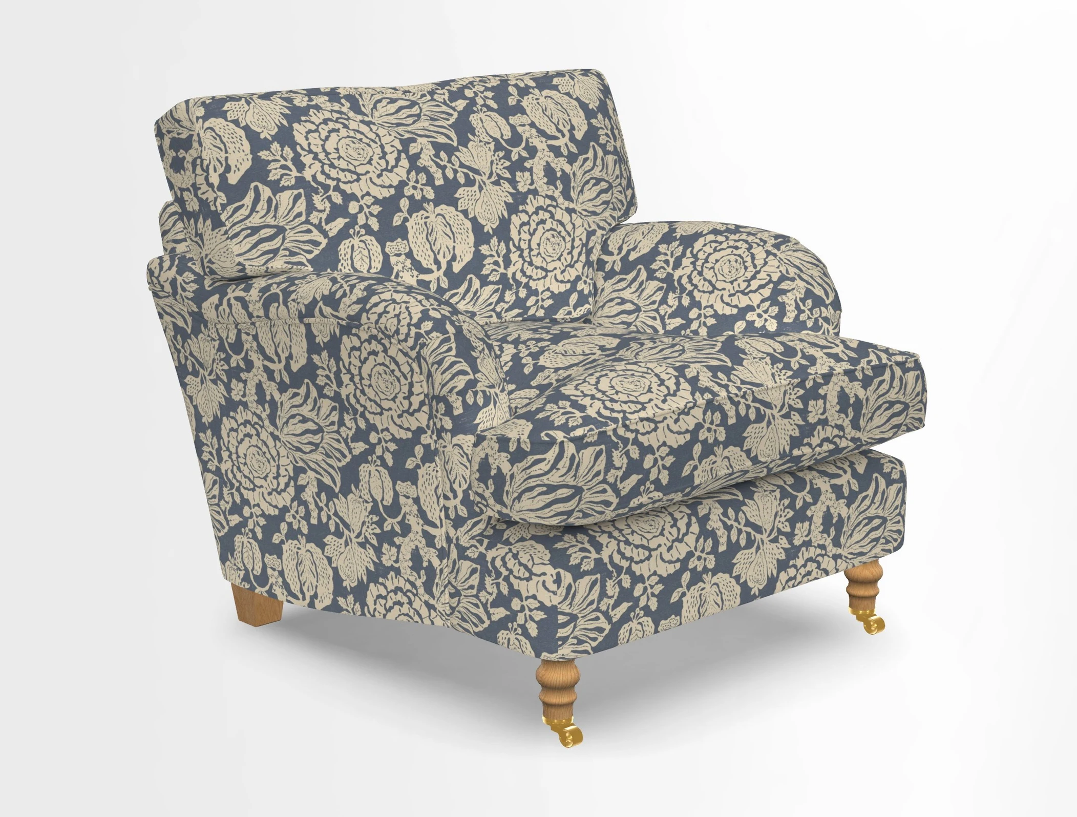 Alwinton chair in Linwood Tango Velvet Sapphire