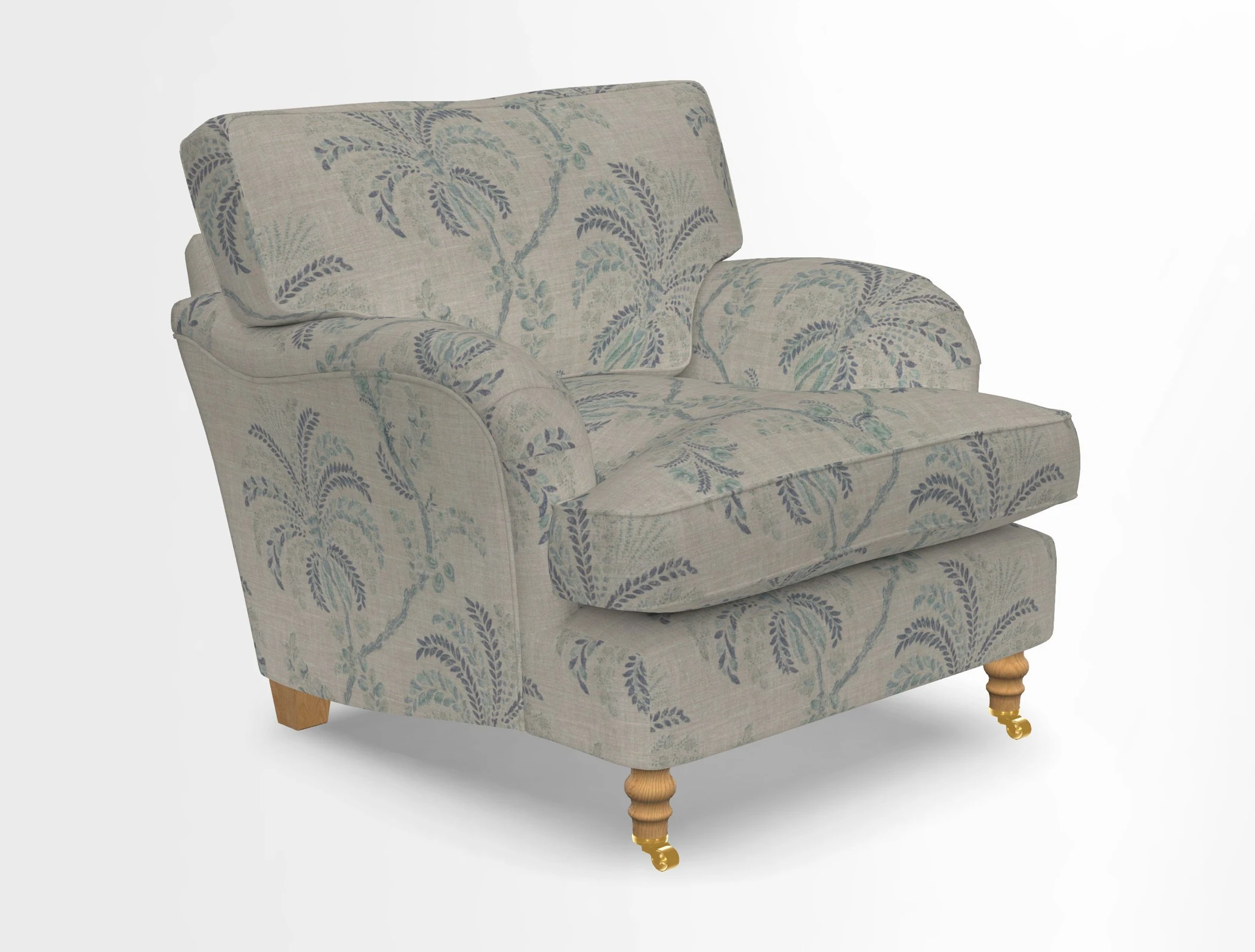Alwinton chair in Linwood Tango Velvet Sapphire
