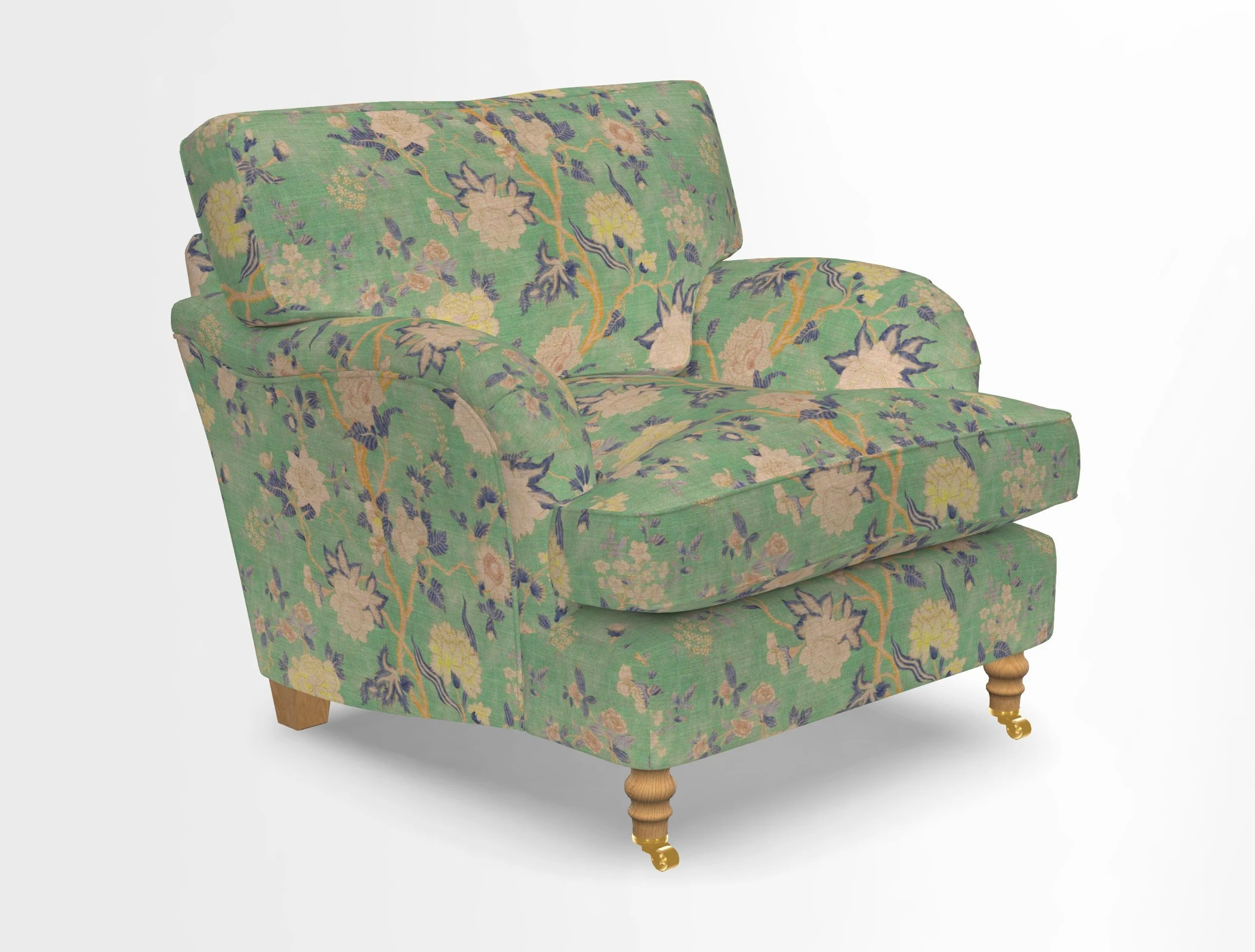 Alwinton chair in Linwood Tango Velvet Sapphire