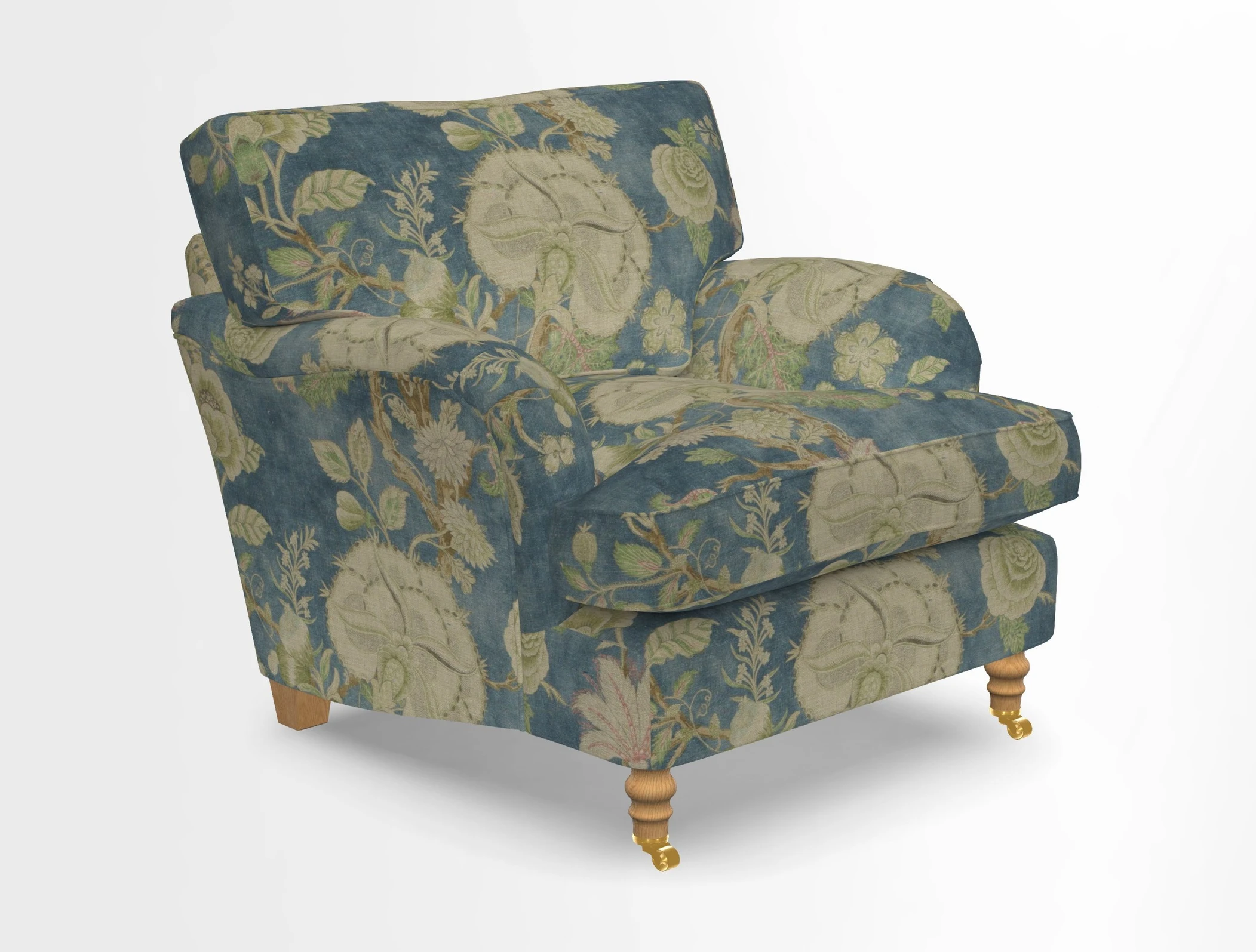 Alwinton chair in Linwood Tango Velvet Sapphire