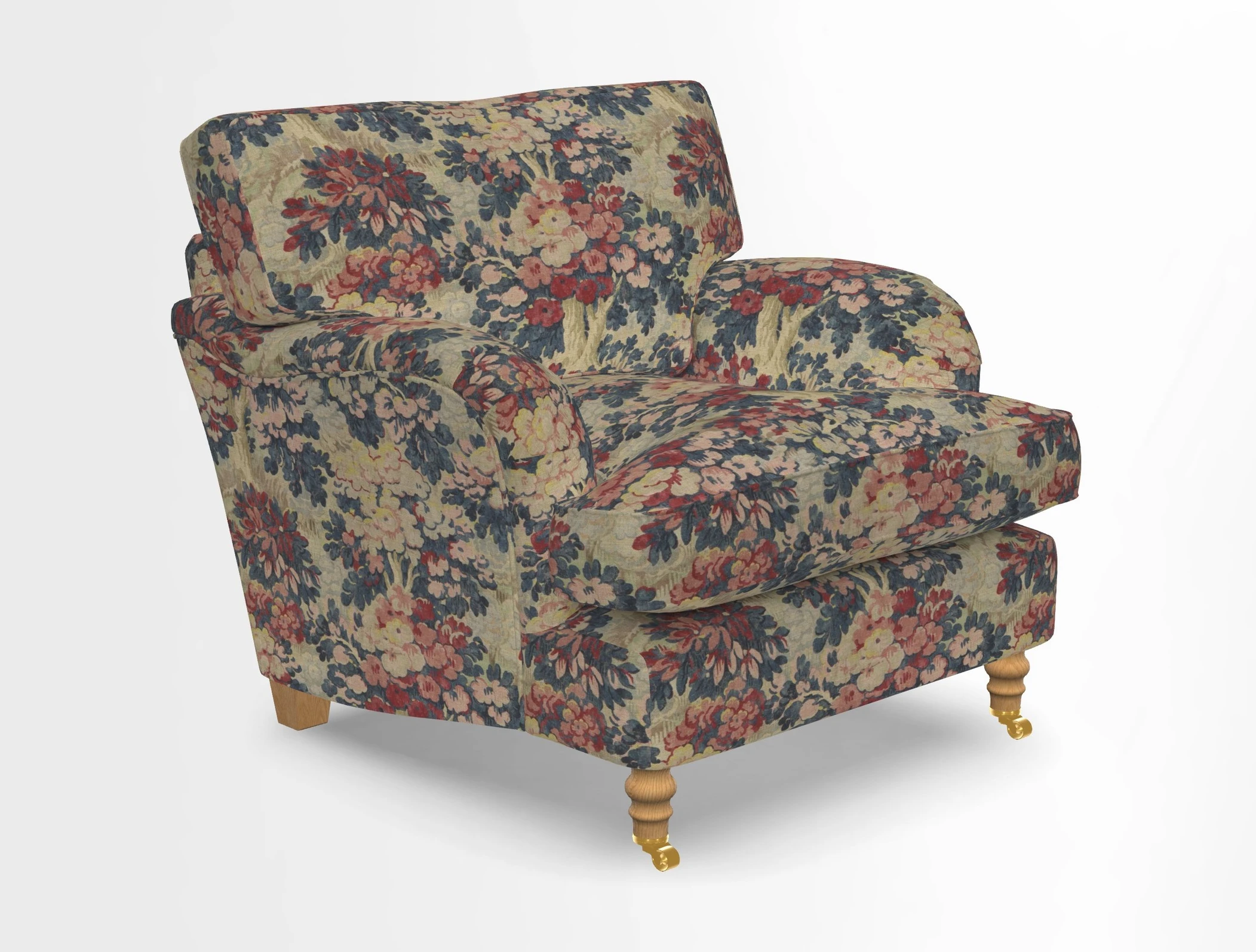 Alwinton chair in Linwood Tango Velvet Sapphire