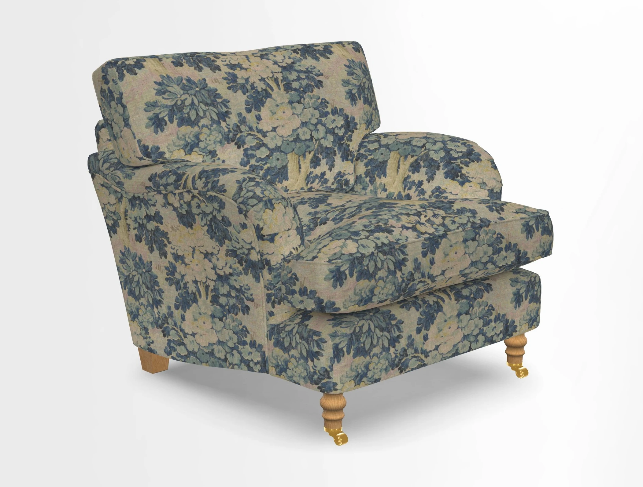 Alwinton chair in Linwood Tango Velvet Sapphire
