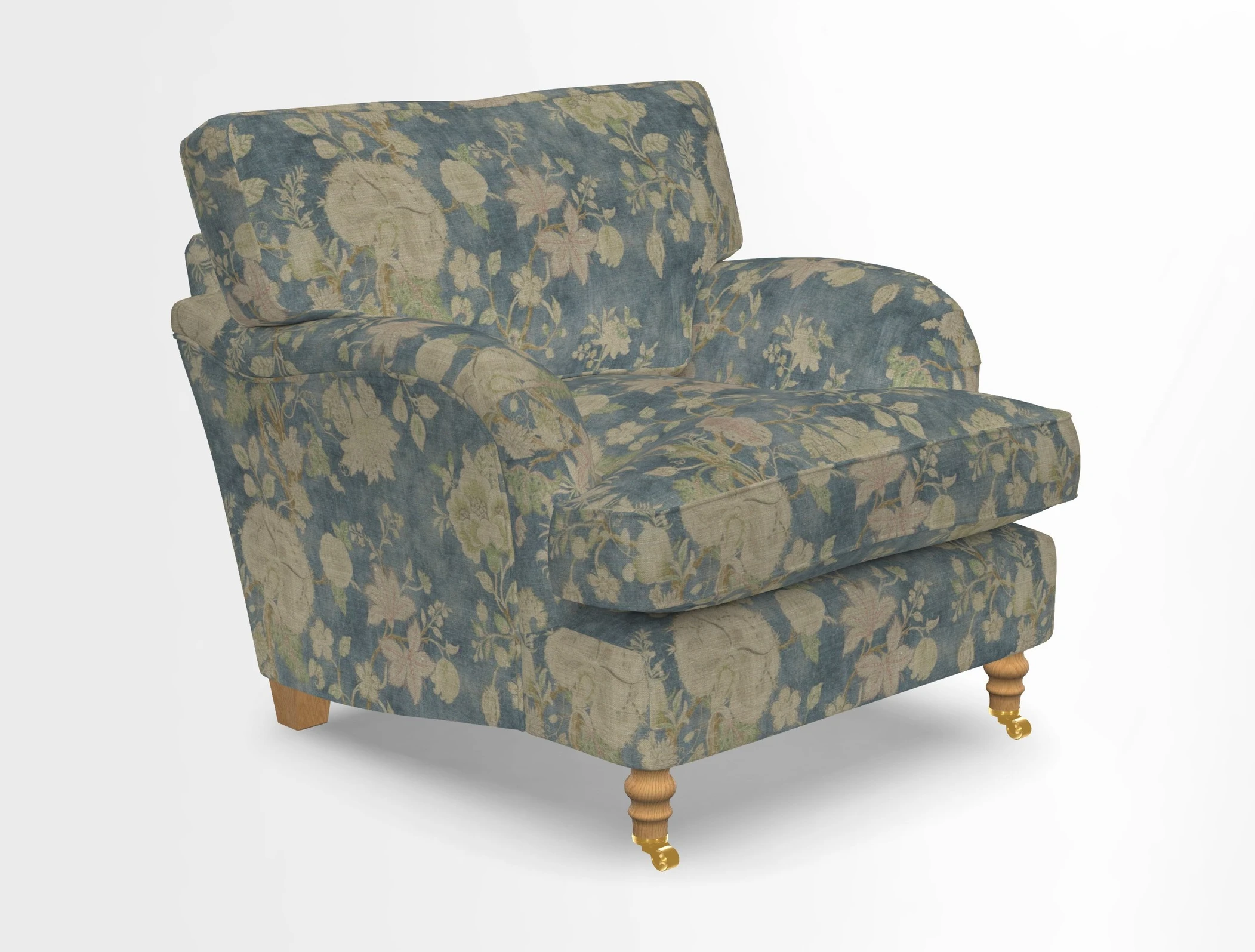 Alwinton chair in Linwood Tango Velvet Sapphire