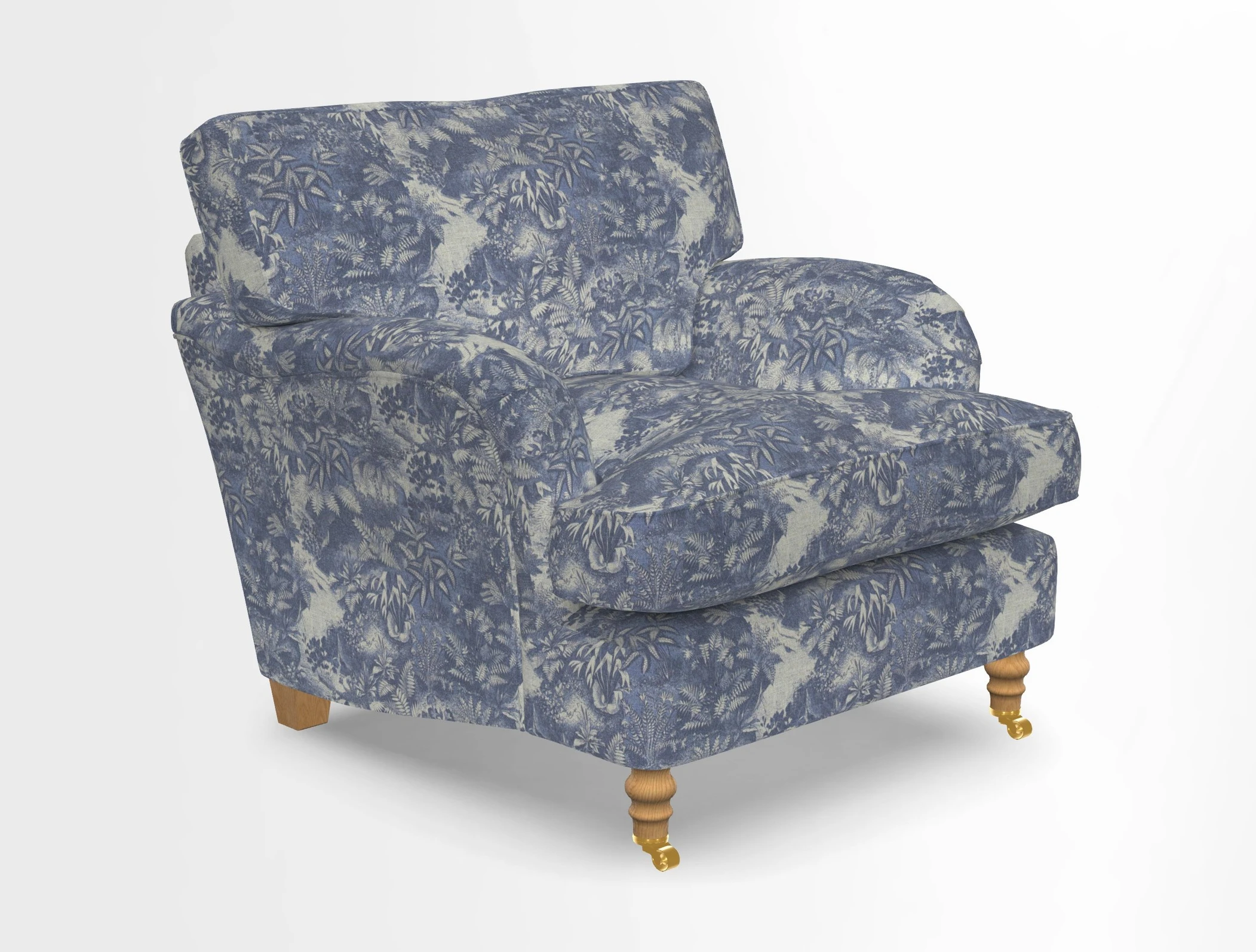 Alwinton chair in Linwood Tango Velvet Sapphire