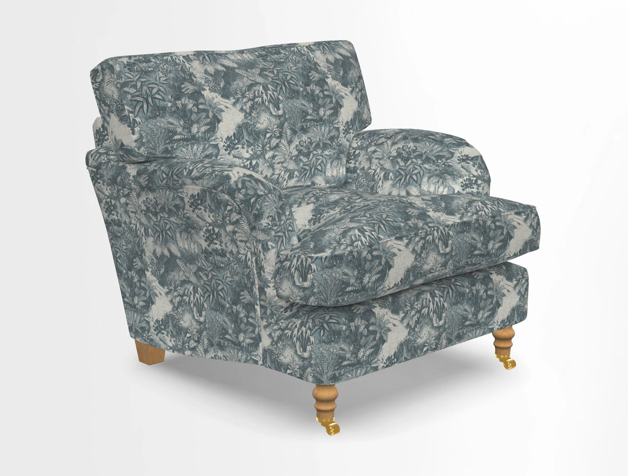 Alwinton chair in Linwood Tango Velvet Sapphire