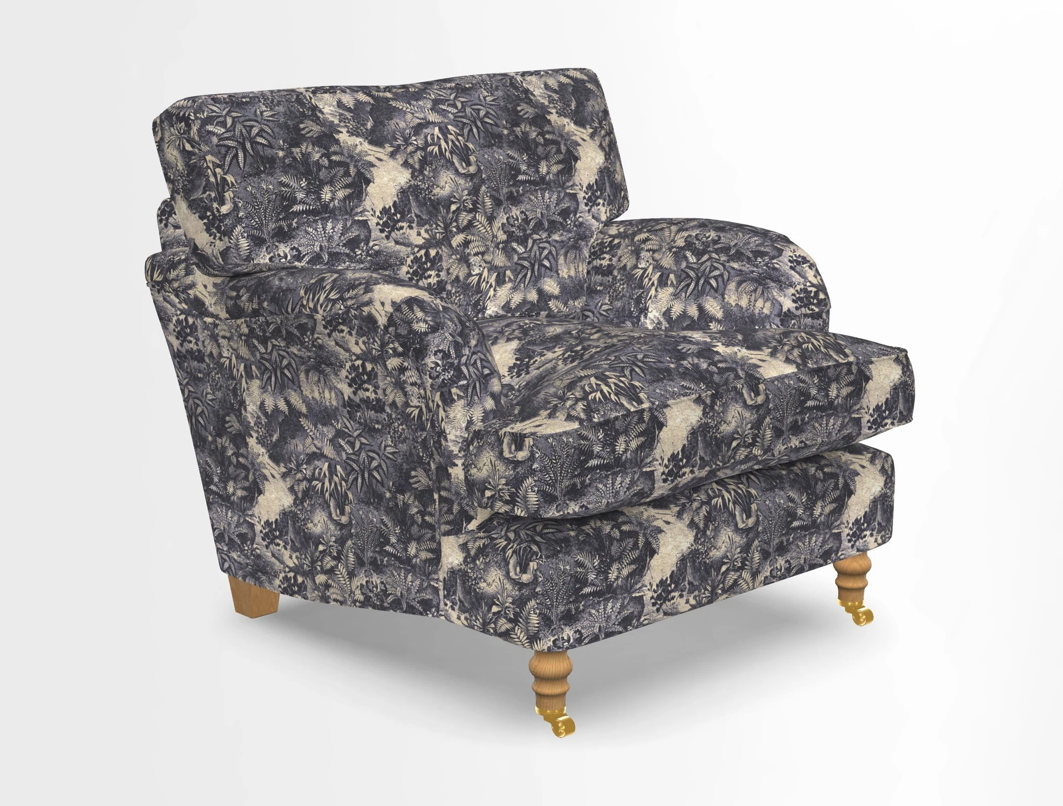 Alwinton chair in Linwood Tango Velvet Sapphire