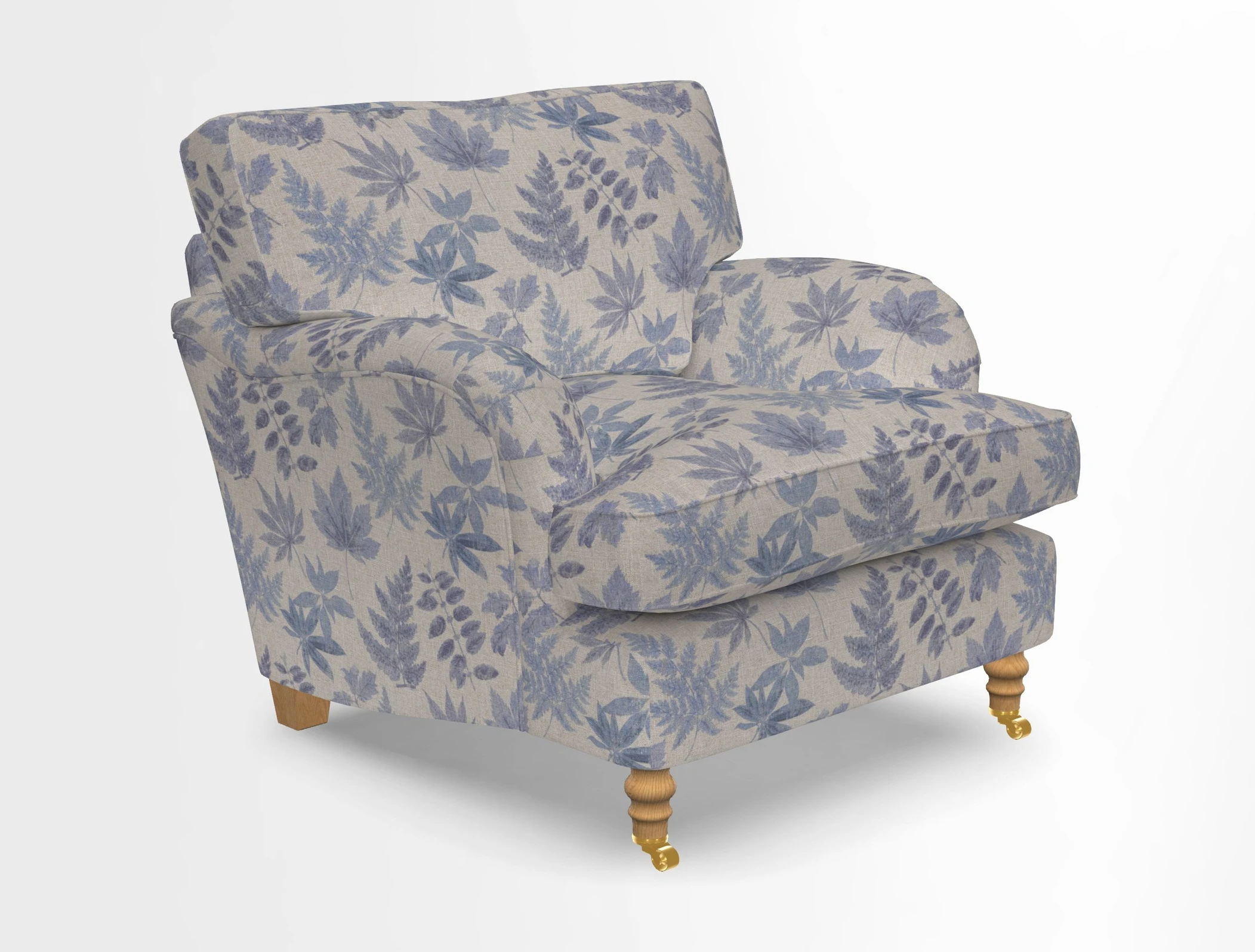 Alwinton chair in Linwood Tango Velvet Sapphire