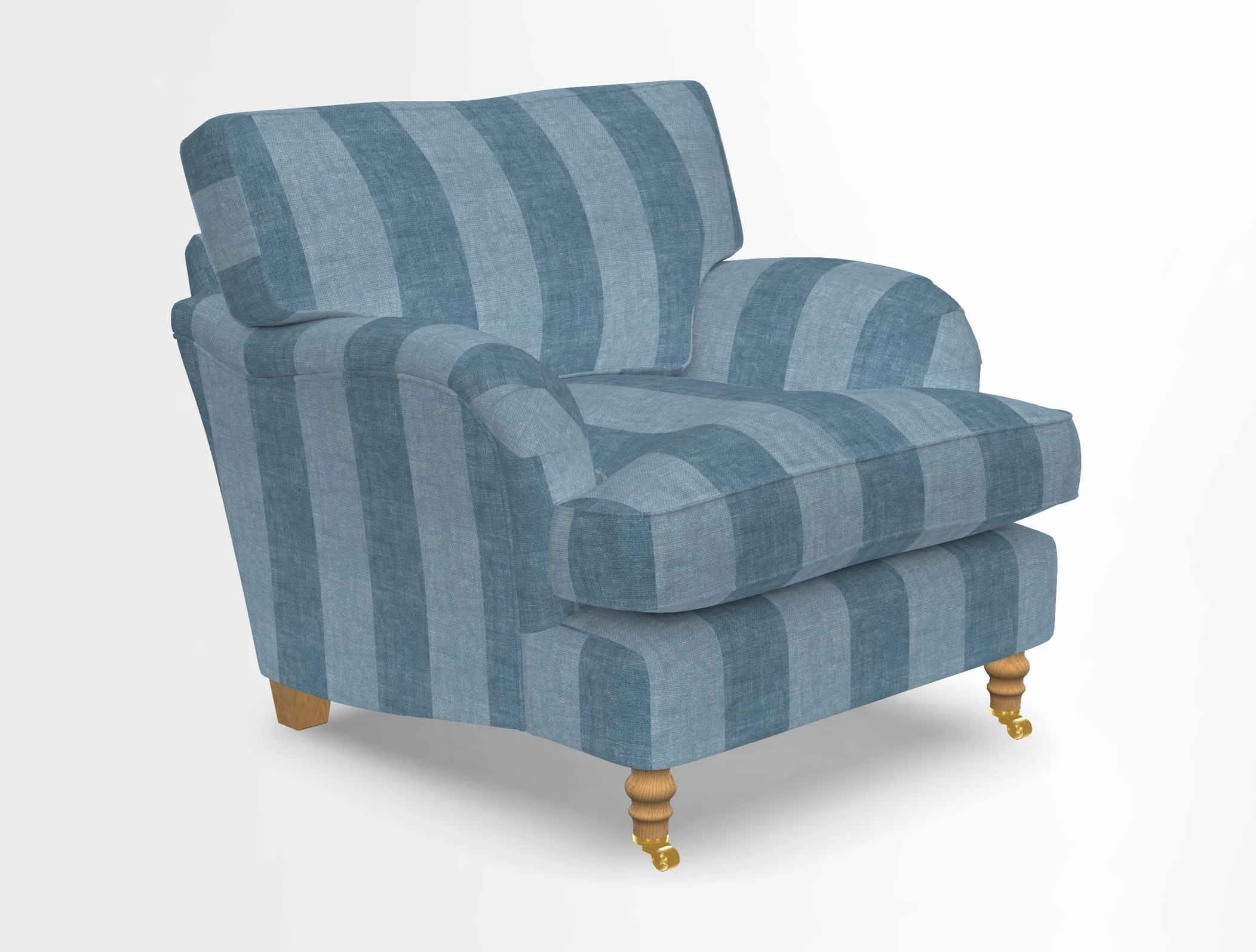 Alwinton chair in Linwood Tango Velvet Sapphire