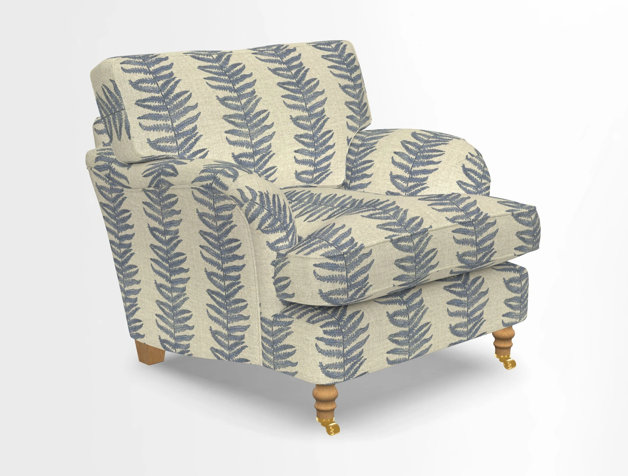 Alwinton chair in Linwood Tango Velvet Sapphire