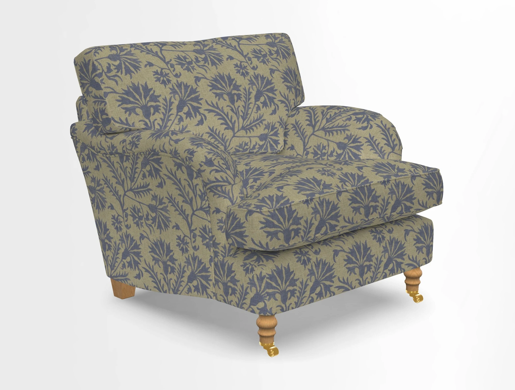 Alwinton chair in Linwood Tango Velvet Sapphire