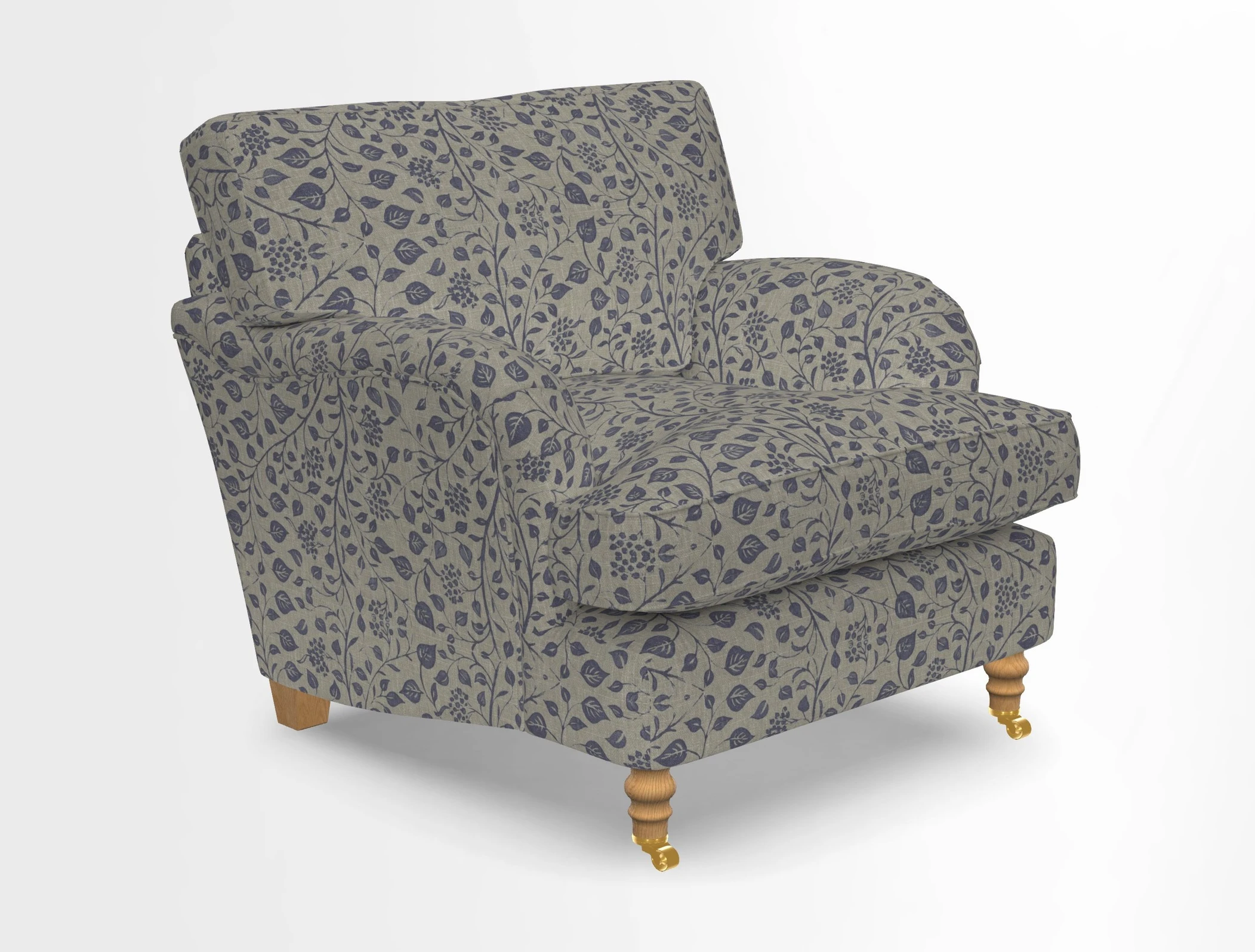 Alwinton chair in Linwood Tango Velvet Sapphire