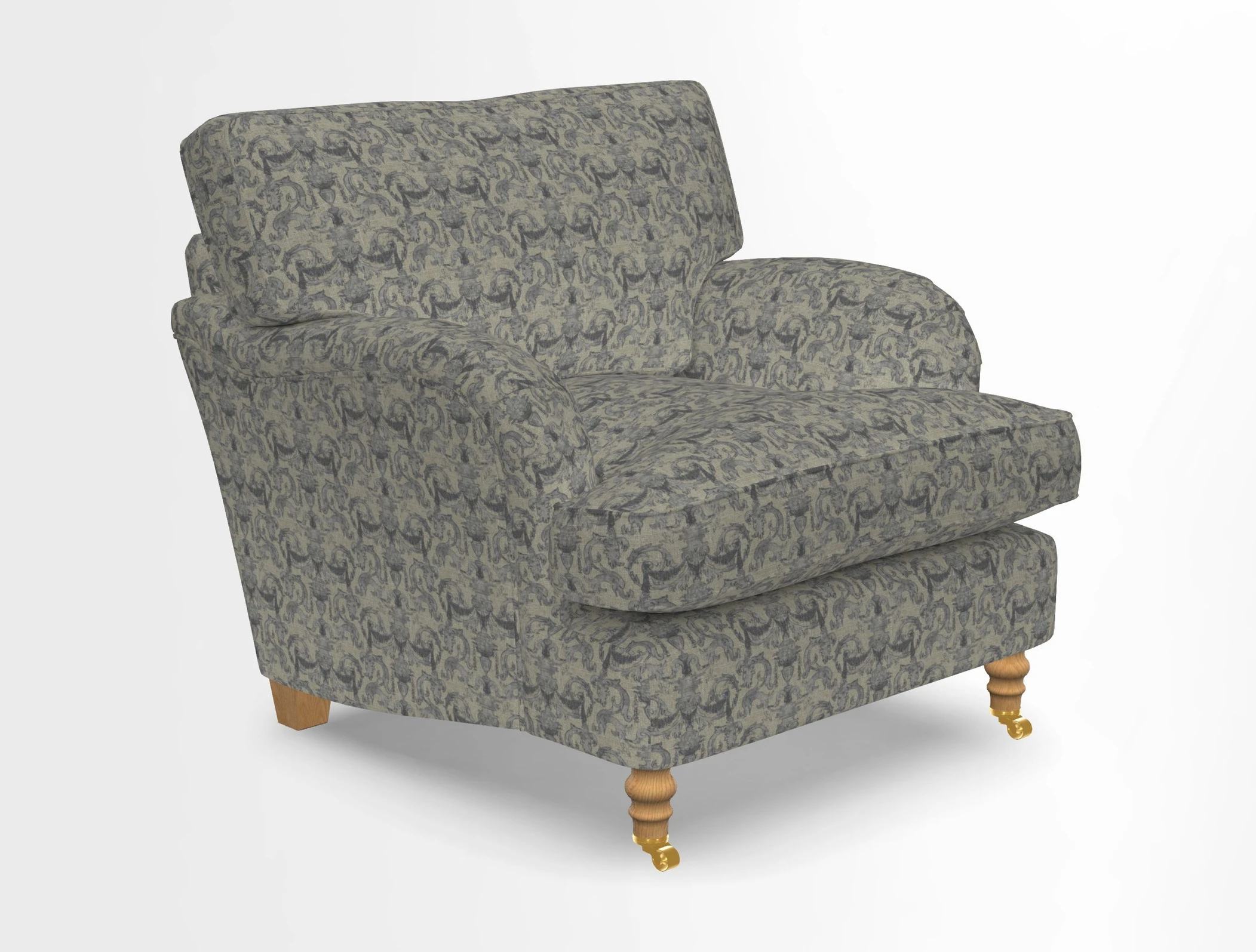 Alwinton chair in Linwood Tango Velvet Sapphire