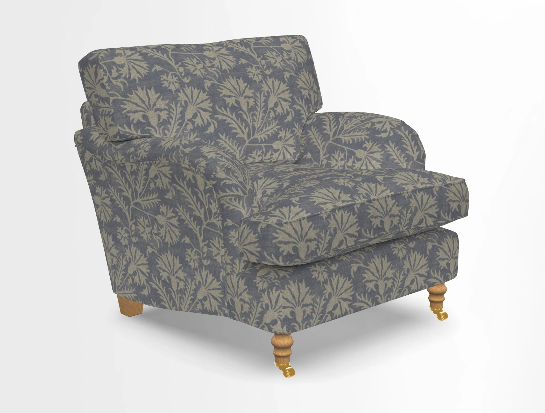 Alwinton chair in Linwood Tango Velvet Sapphire