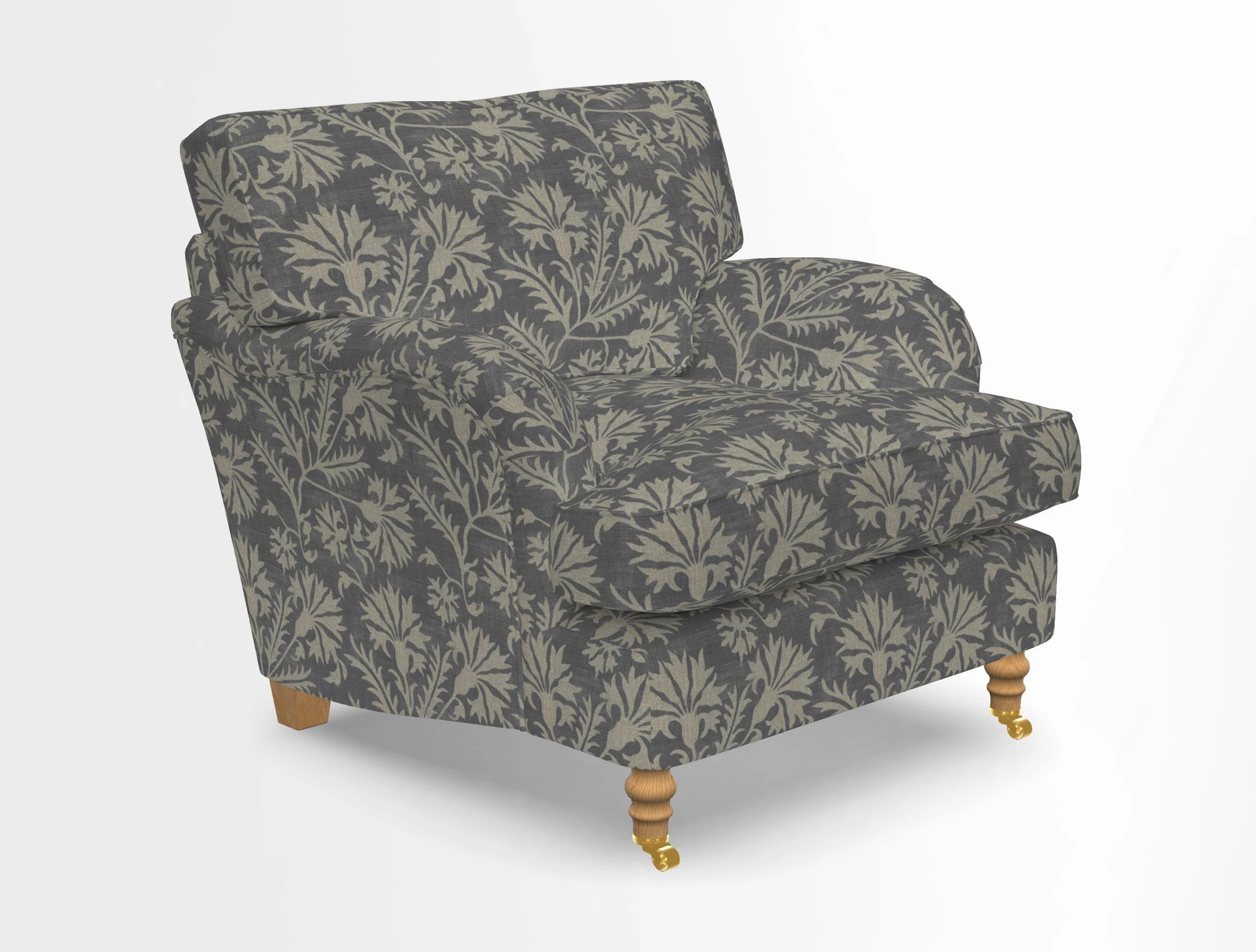 Alwinton chair in Linwood Tango Velvet Sapphire