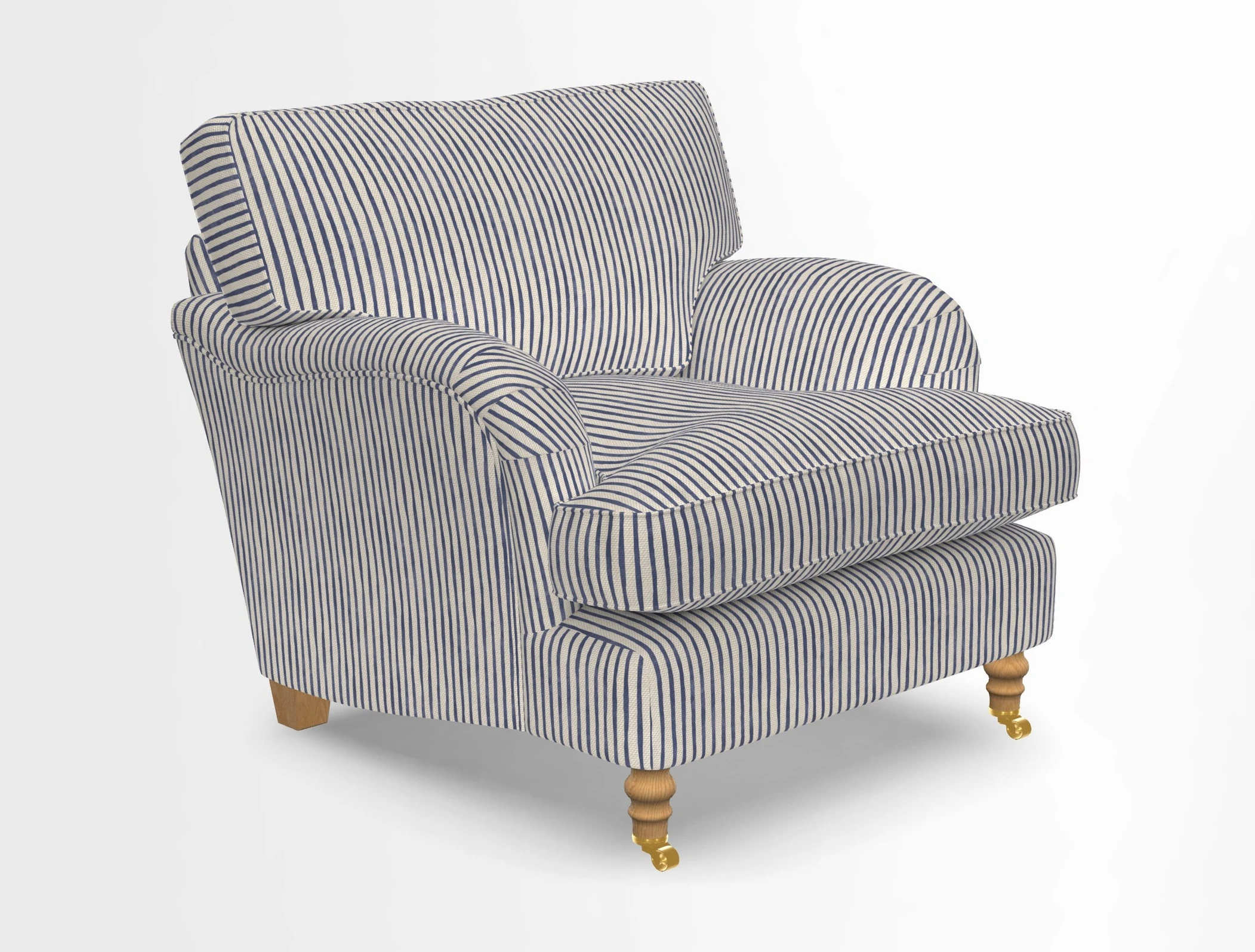 Alwinton chair in Linwood Tango Velvet Sapphire
