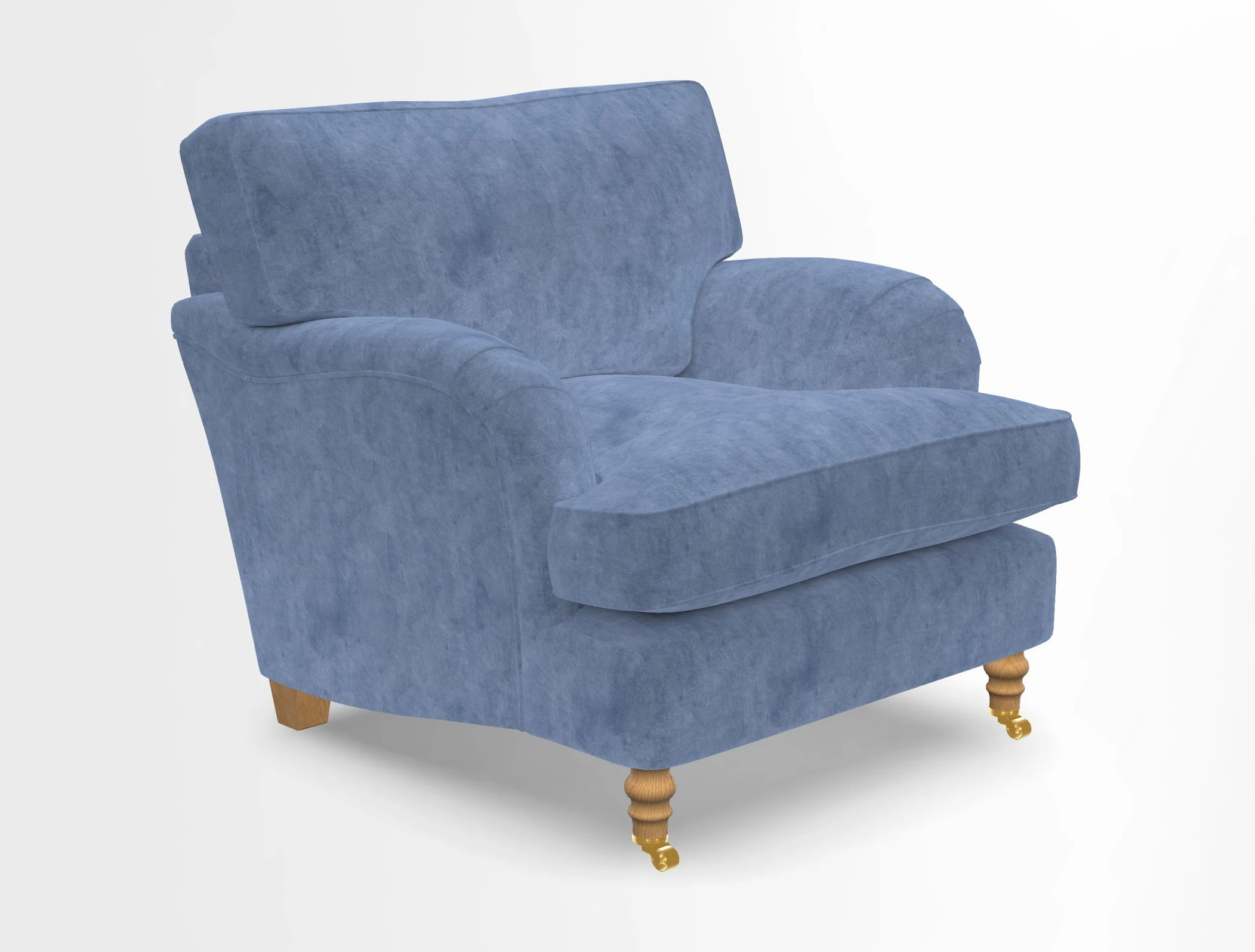Alwinton chair in Linwood Tango Velvet Sapphire
