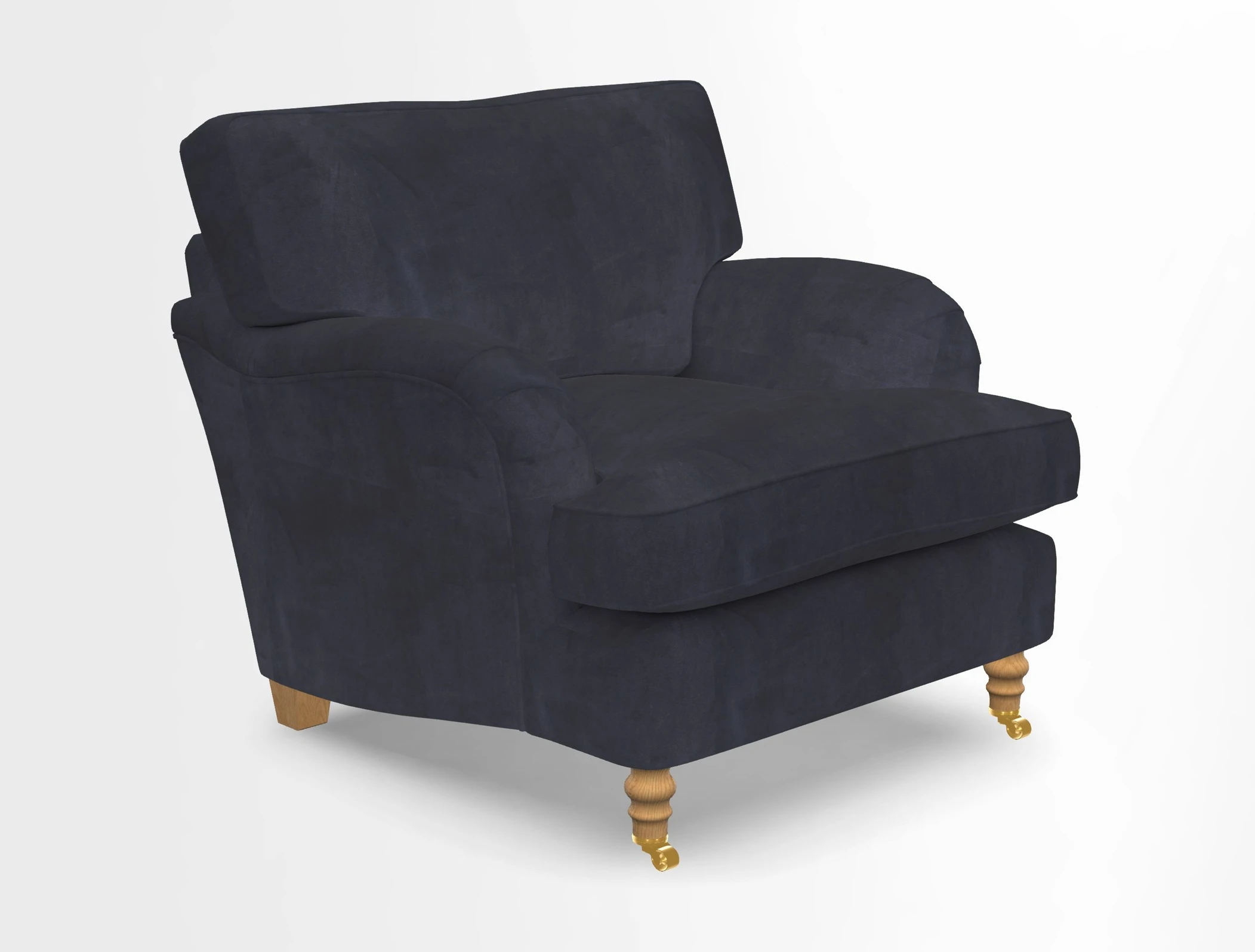 Alwinton chair in Linwood Tango Velvet Sapphire