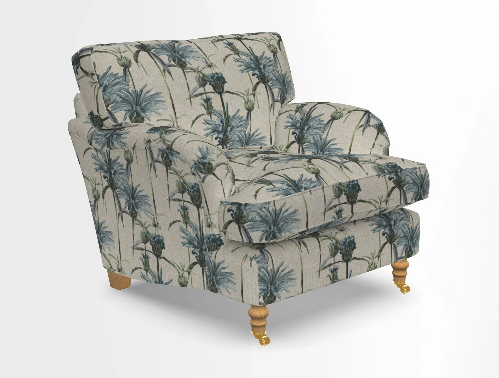 Alwinton chair in Linwood Tango Velvet Sapphire