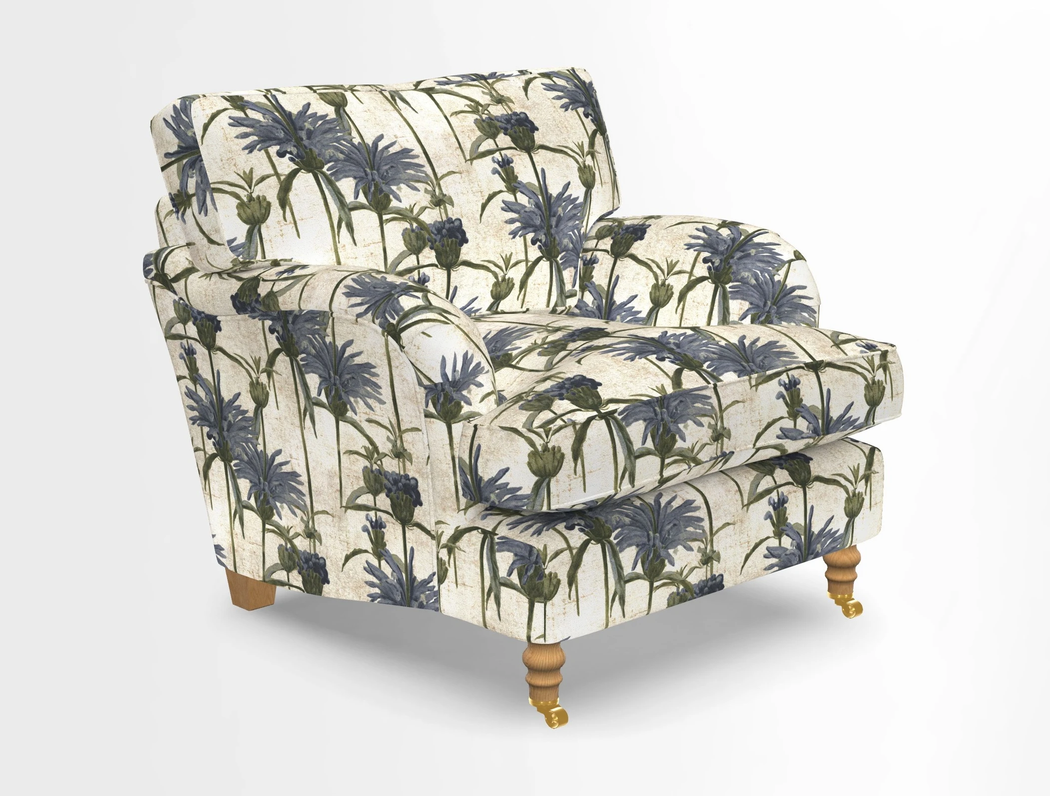 Alwinton chair in Linwood Tango Velvet Sapphire