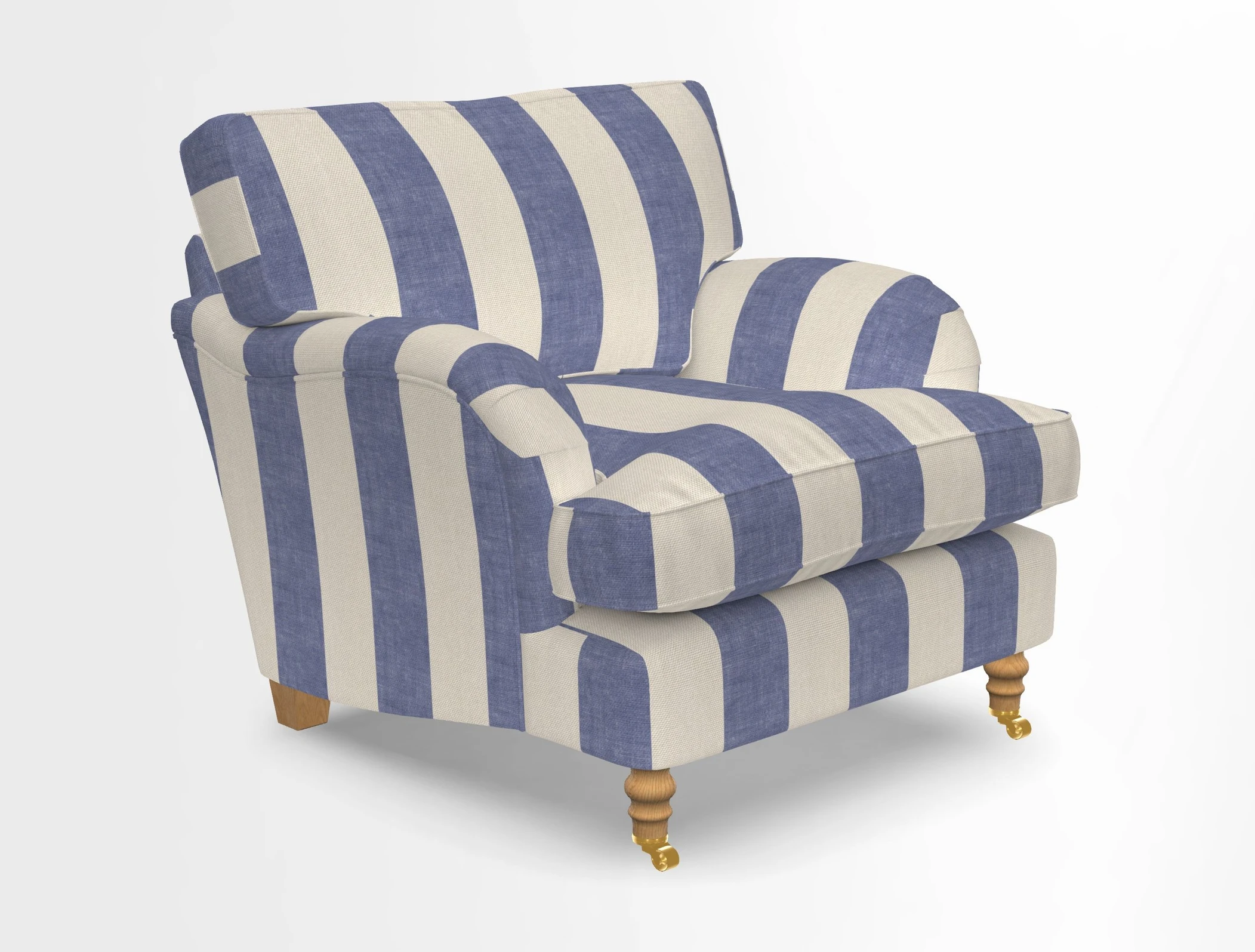 Alwinton chair in Linwood Tango Velvet Sapphire