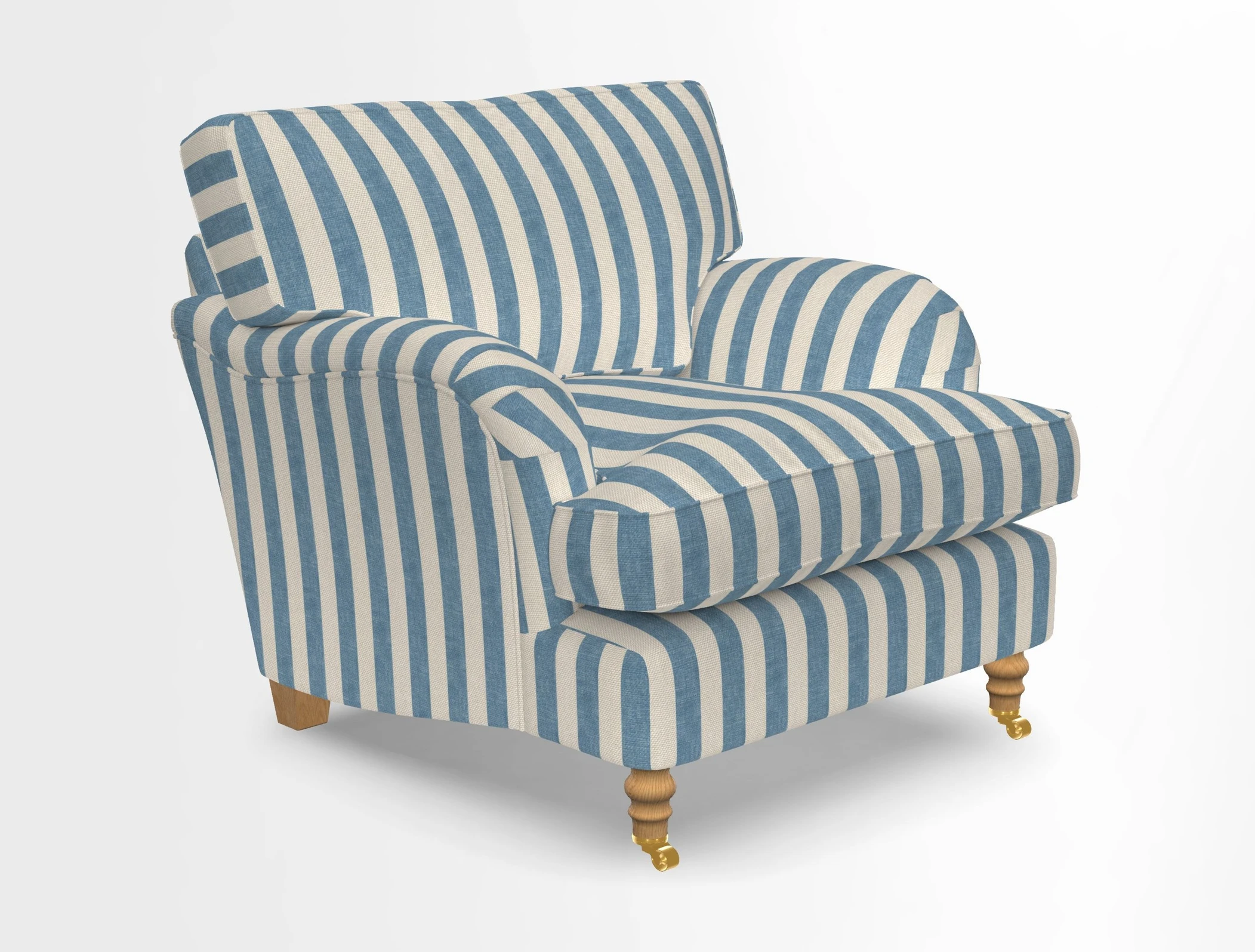 Alwinton chair in Linwood Tango Velvet Sapphire
