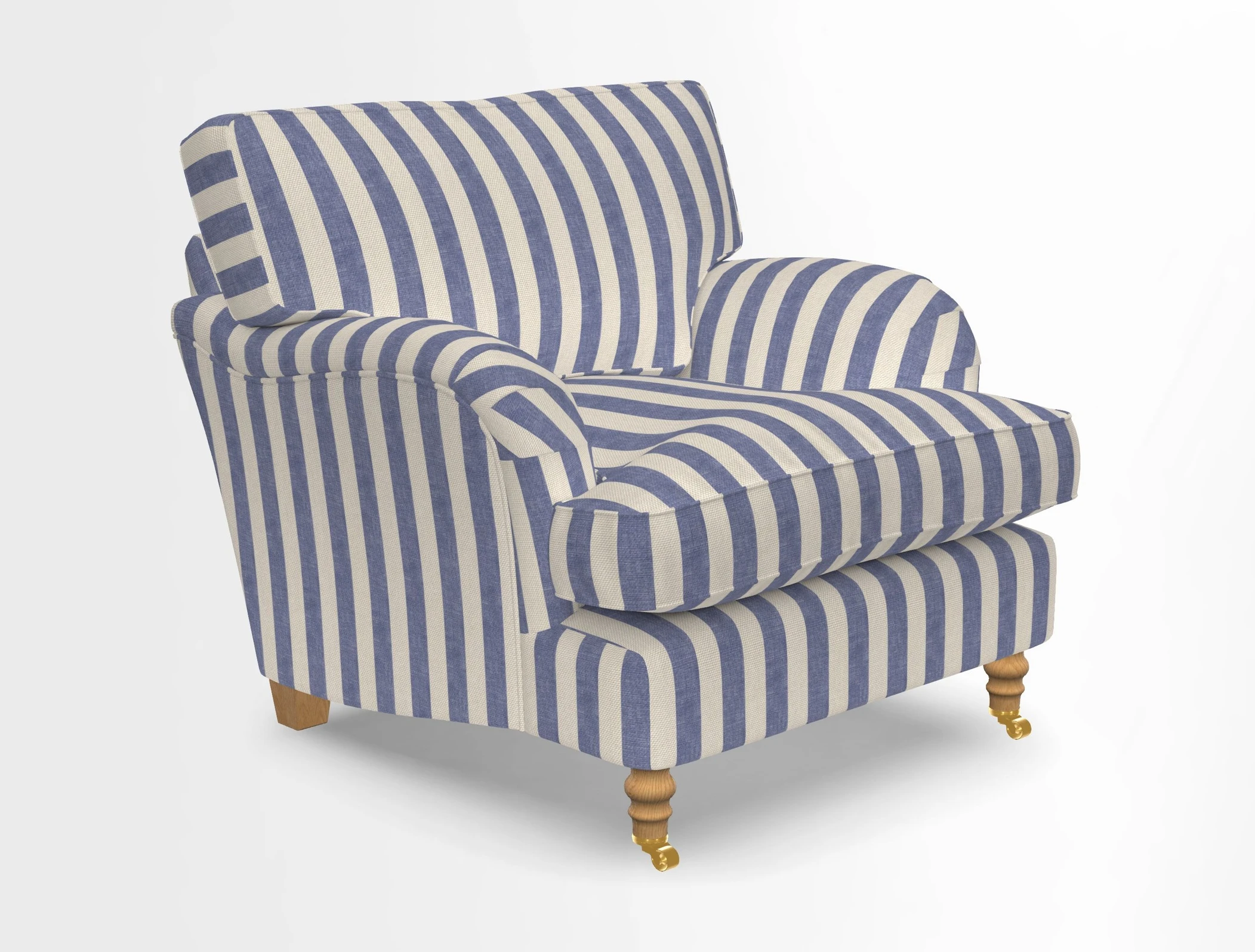 Alwinton chair in Linwood Tango Velvet Sapphire