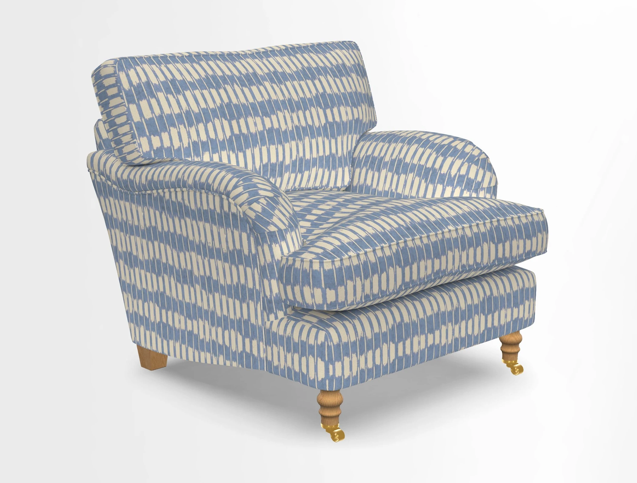 Alwinton chair in Linwood Tango Velvet Sapphire