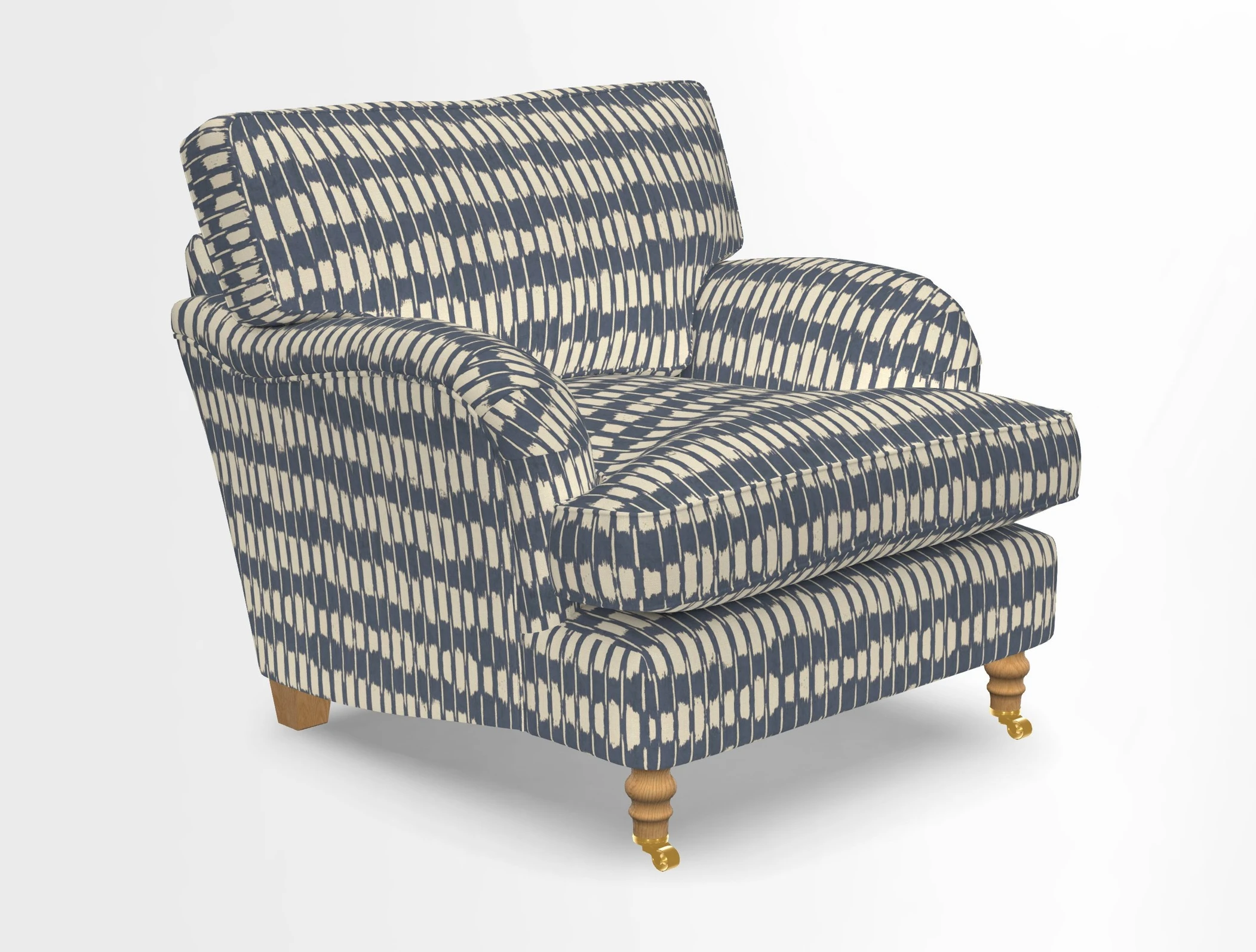 Alwinton chair in Linwood Tango Velvet Sapphire