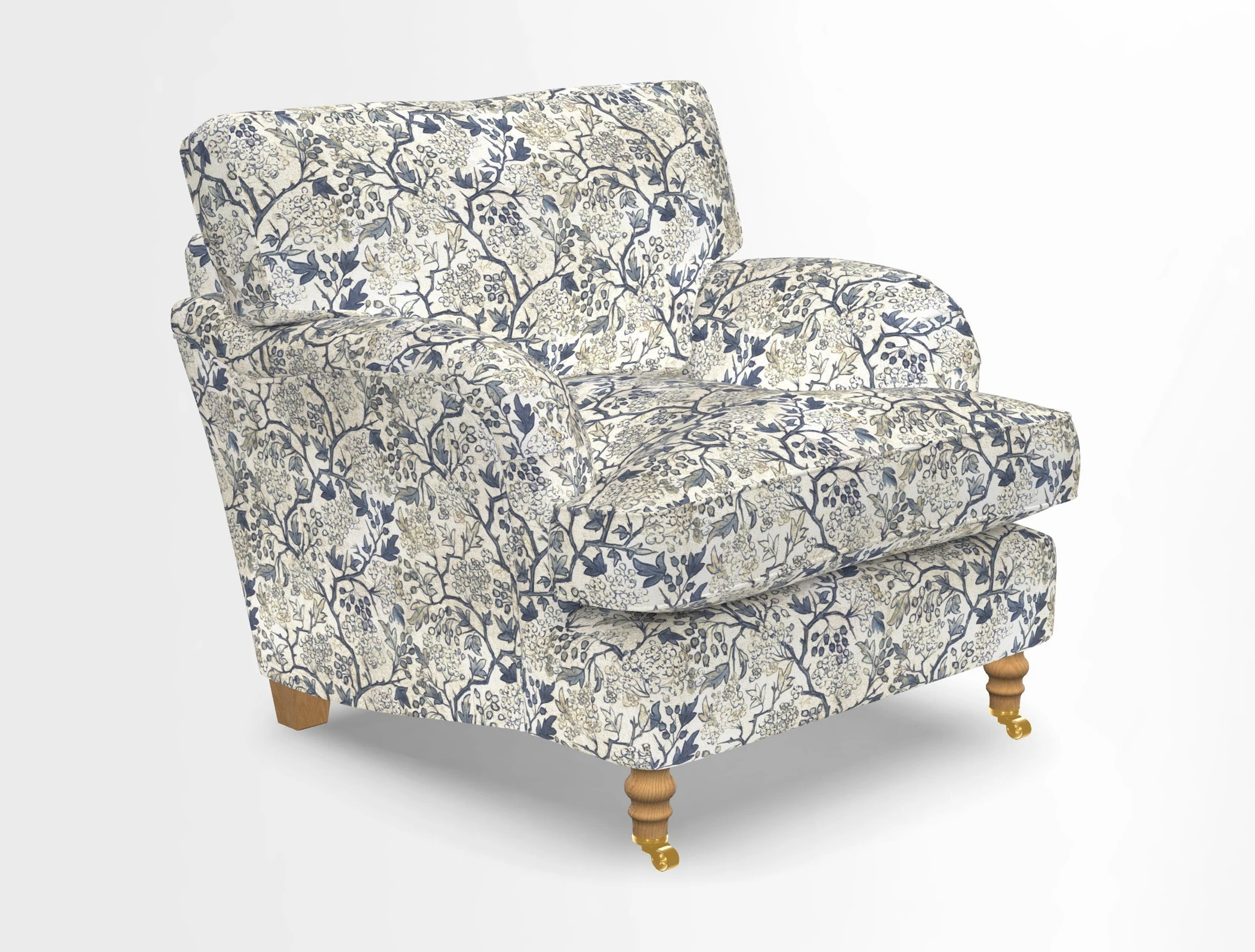 Alwinton chair in Linwood Tango Velvet Sapphire