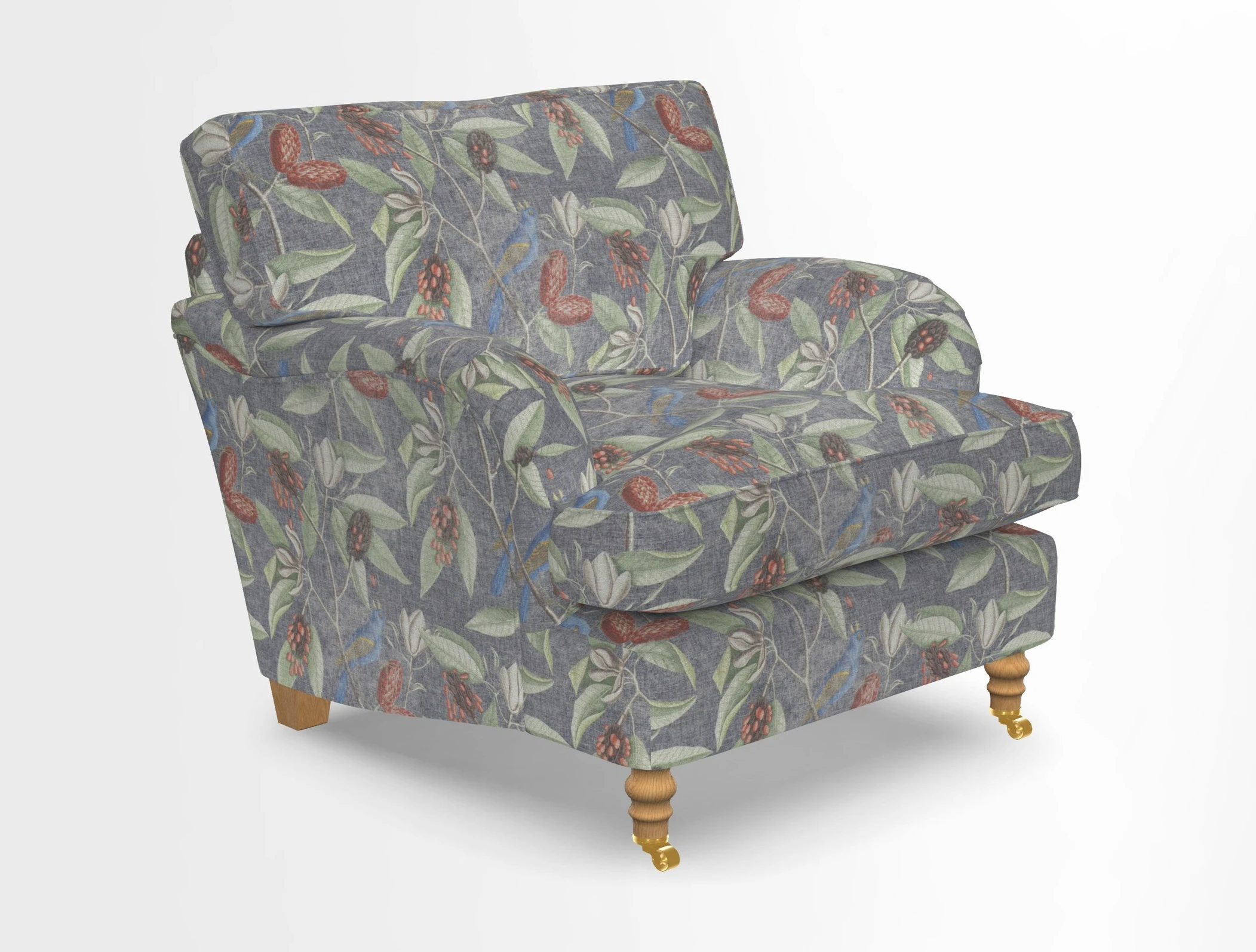 Alwinton chair in Linwood Tango Velvet Sapphire