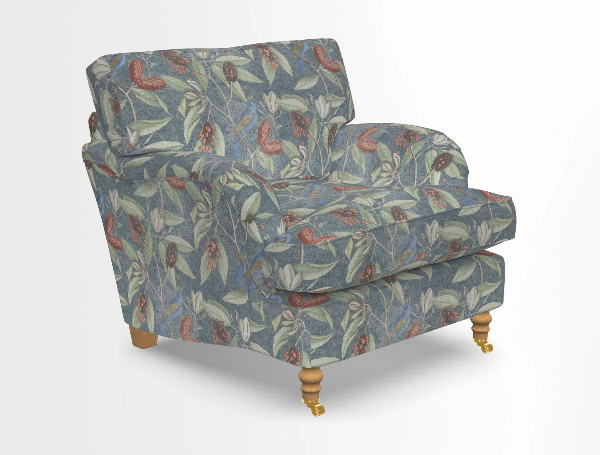 Alwinton chair in Linwood Tango Velvet Sapphire