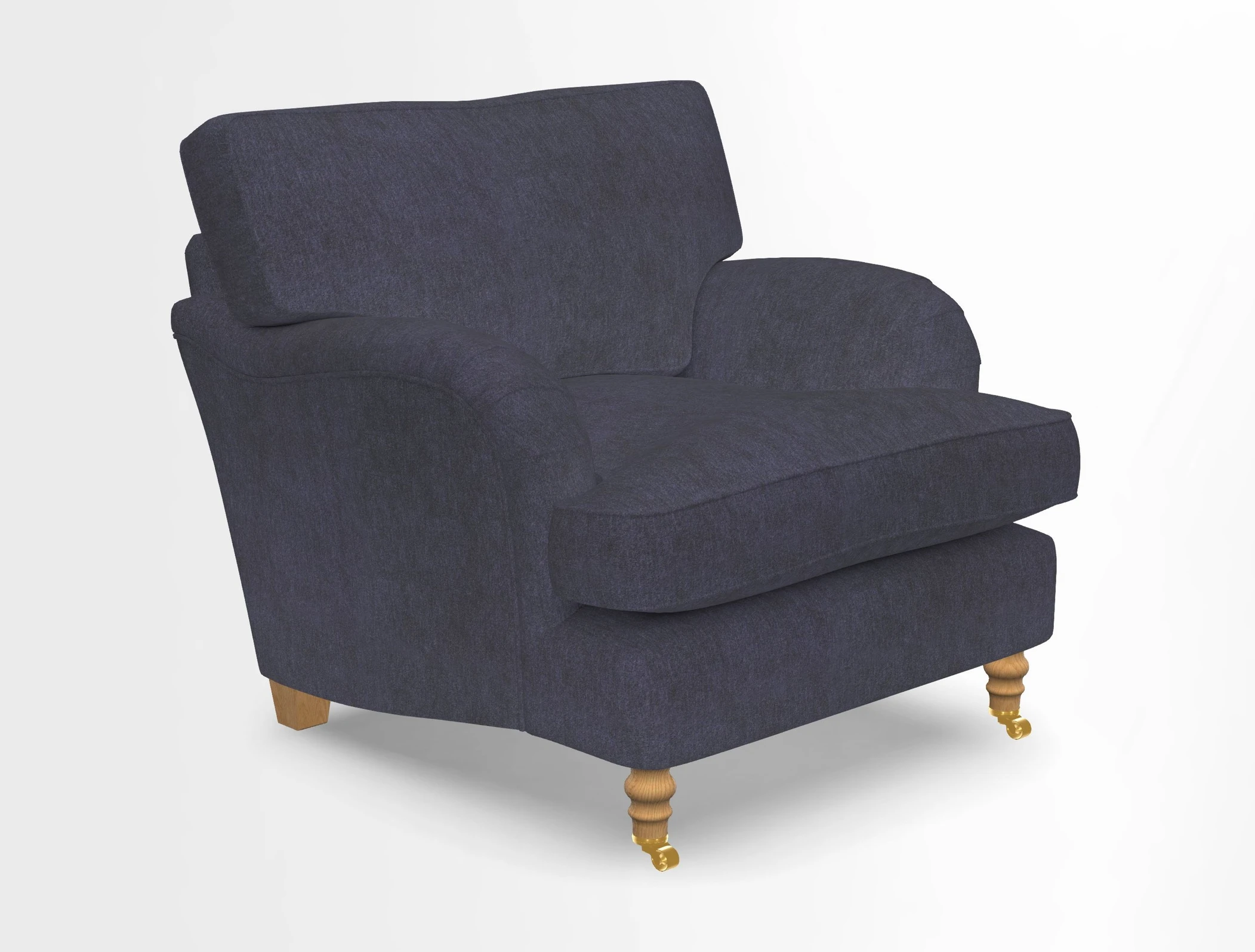 Alwinton chair in Linwood Tango Velvet Sapphire