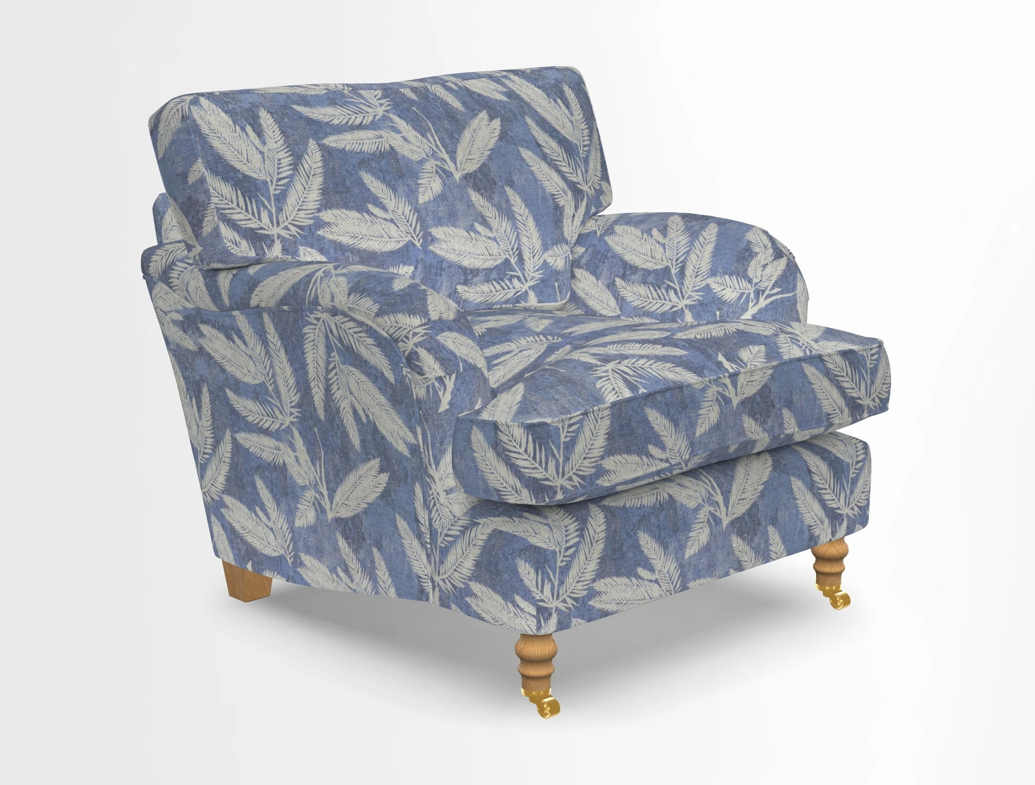 Alwinton chair in Linwood Tango Velvet Sapphire