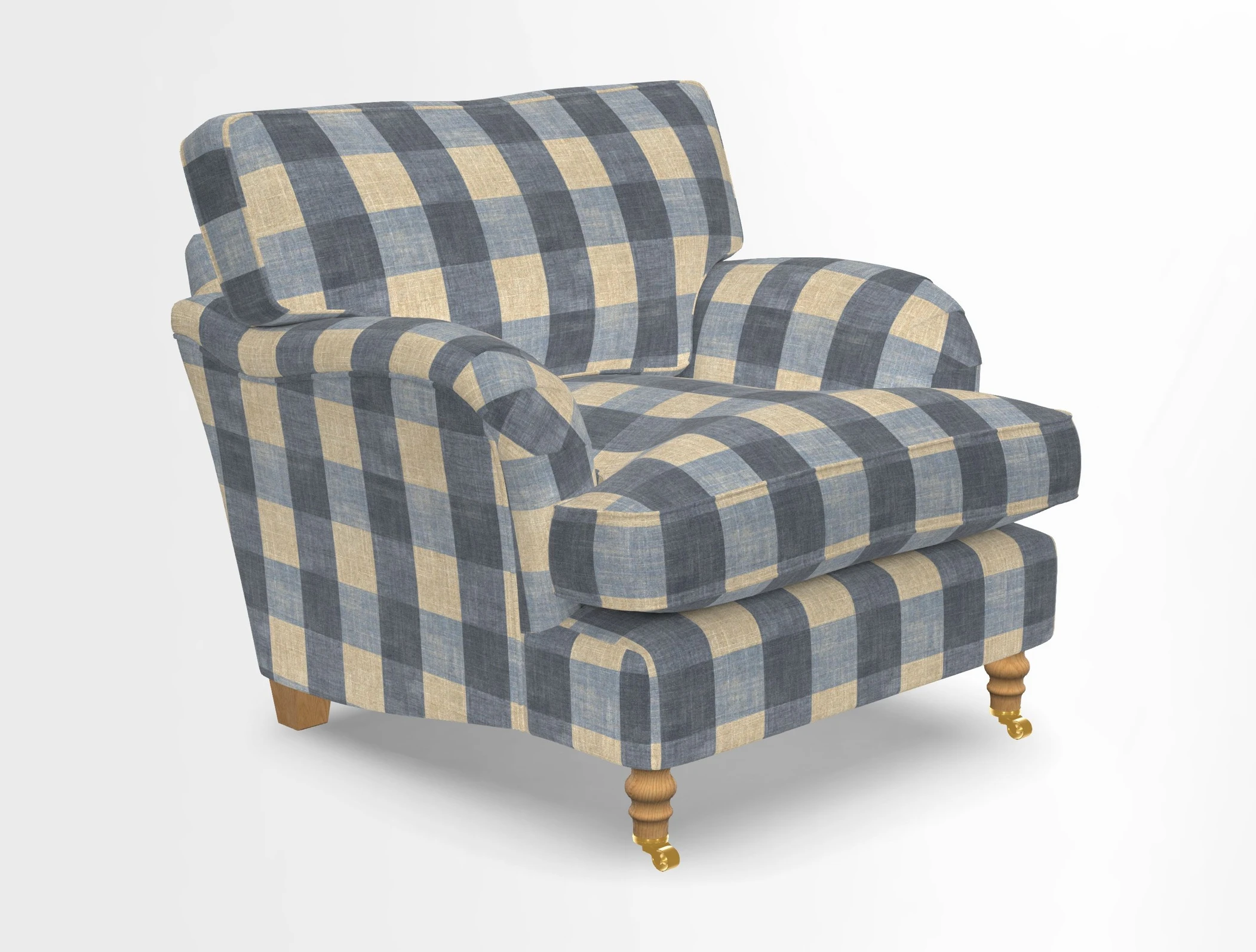 Alwinton chair in Linwood Tango Velvet Sapphire