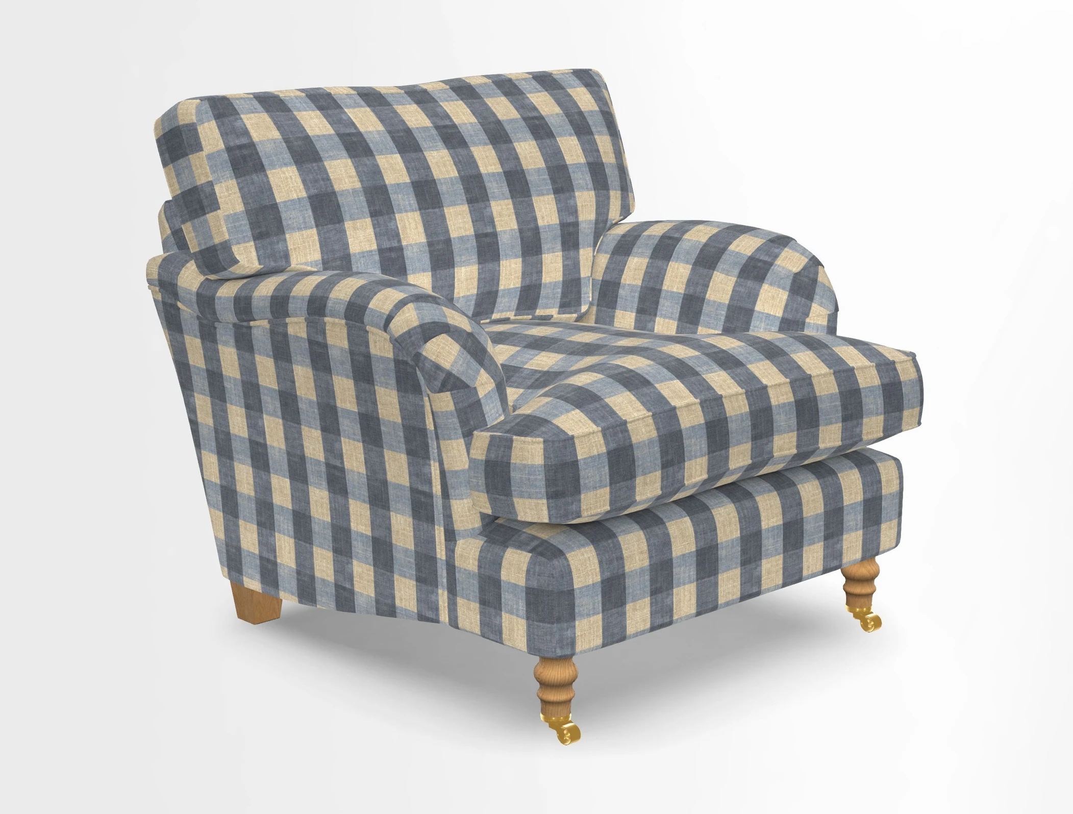 Alwinton chair in Linwood Tango Velvet Sapphire