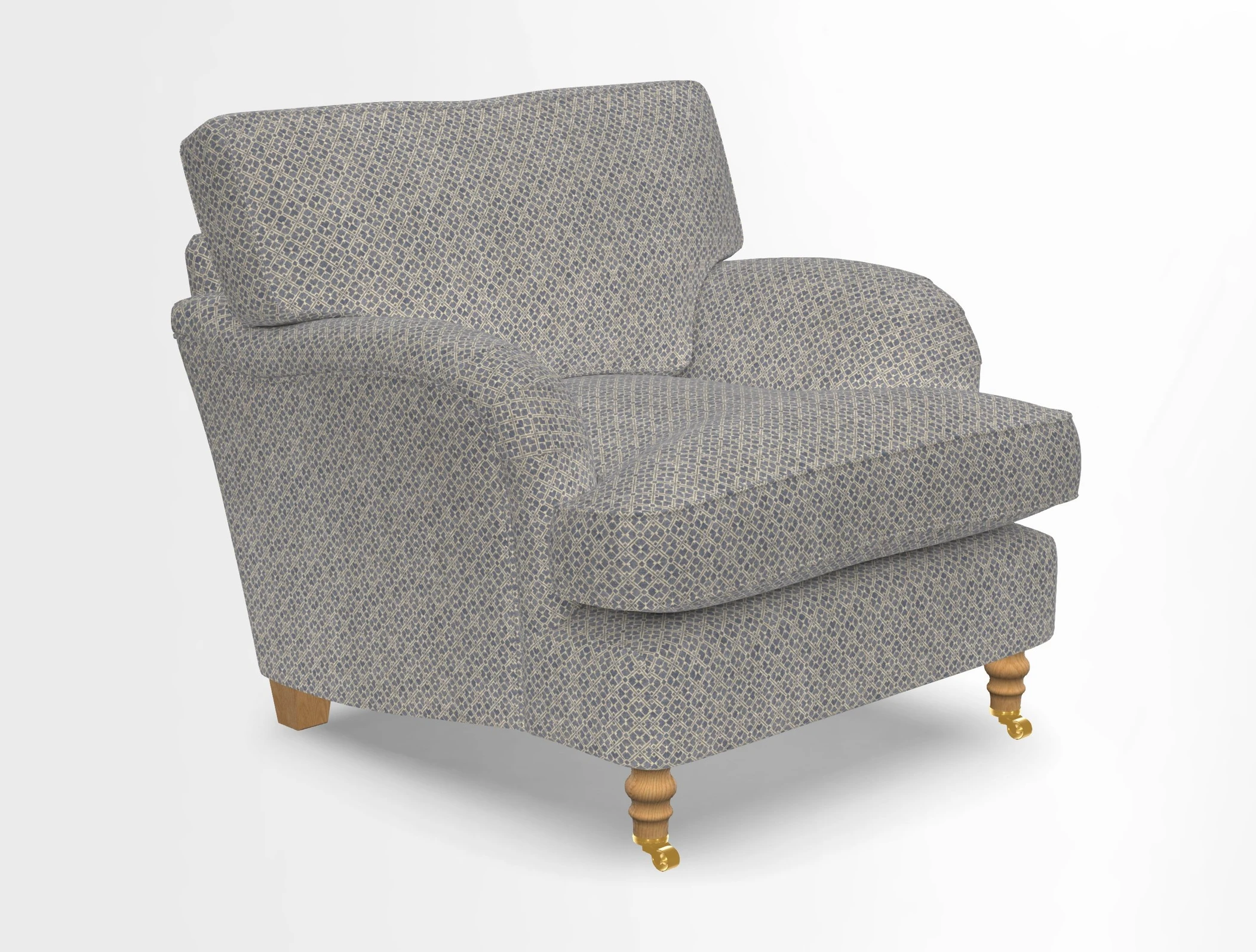 Alwinton chair in Linwood Tango Velvet Sapphire