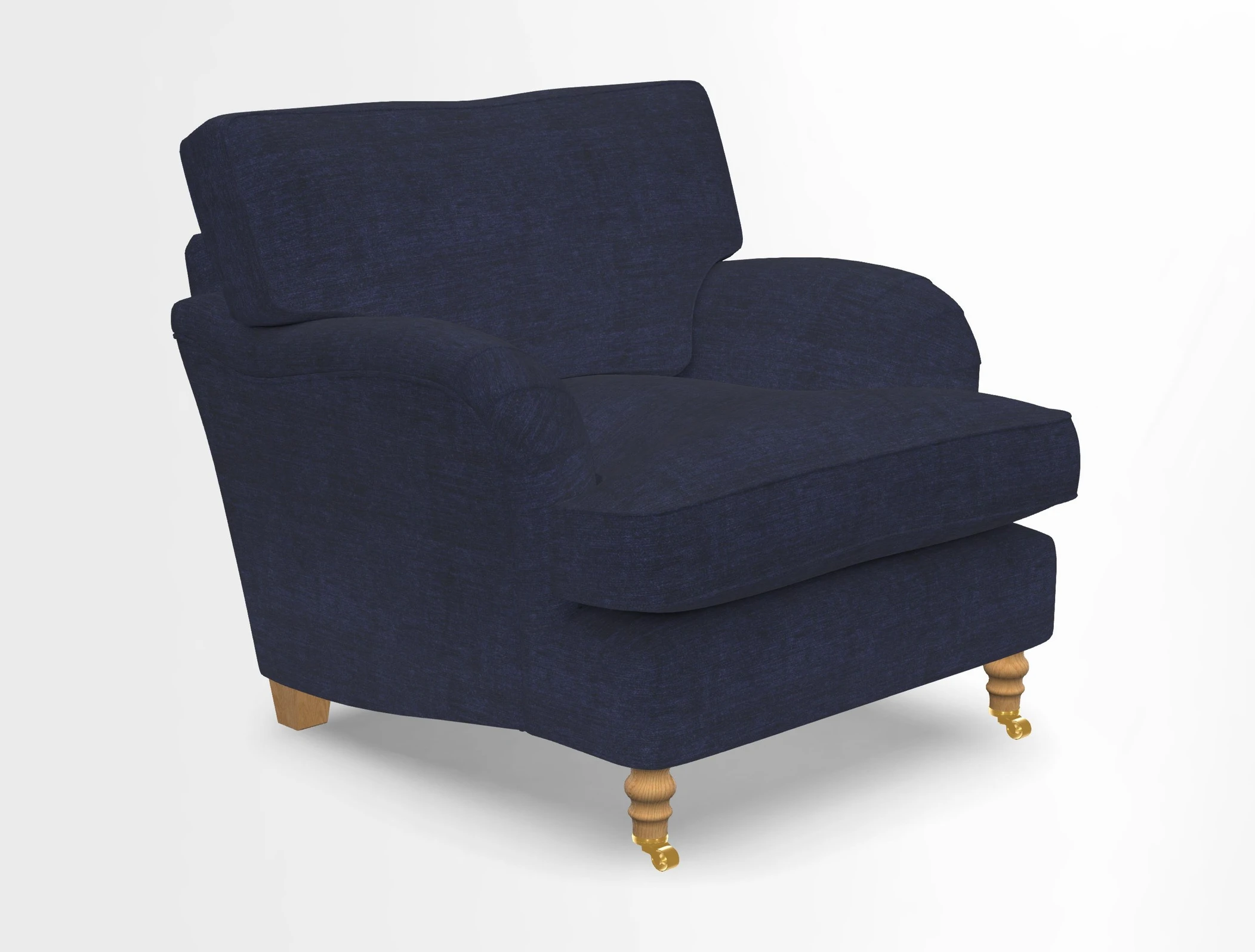 Alwinton chair in Linwood Tango Velvet Sapphire